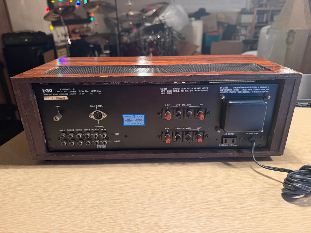 Vintage Luxman L-30 Integrated Amplifier Serviced With Oem Manual Excellent CND!