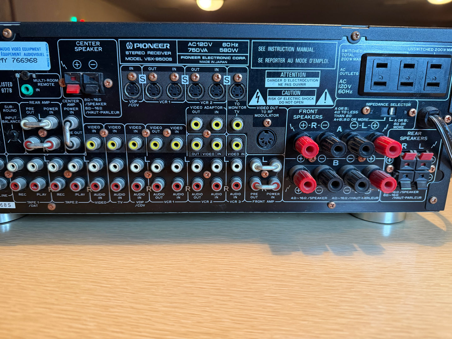 Pioneer VSX-9500s MONSTERStereo Receiver Dolby Surround SERVICED 125WPC WOW!🔥