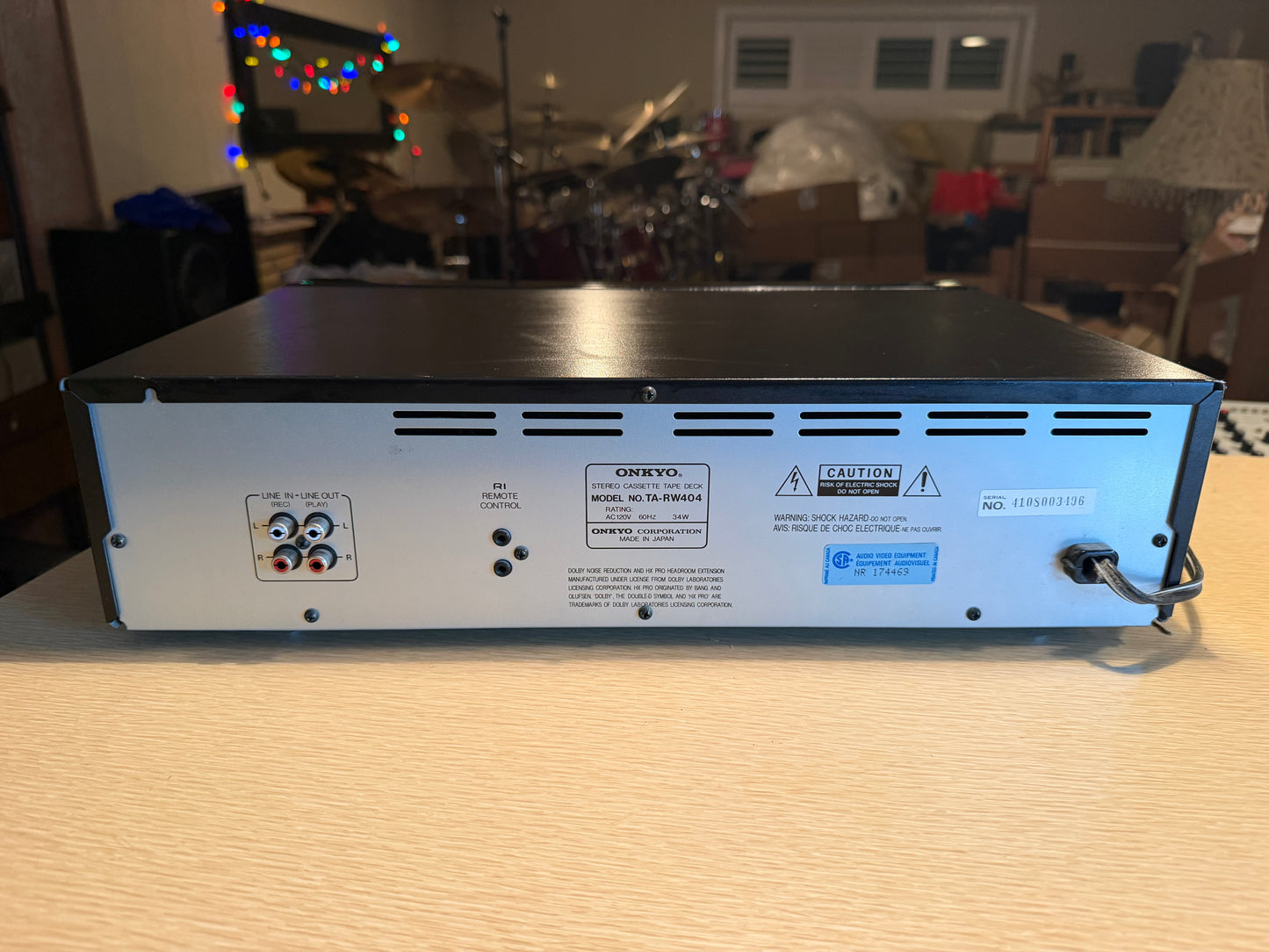Onkyo TA-RW404 Stereo Cassette Tape Deck Player Dolby B C Auto Reverse Serviced!