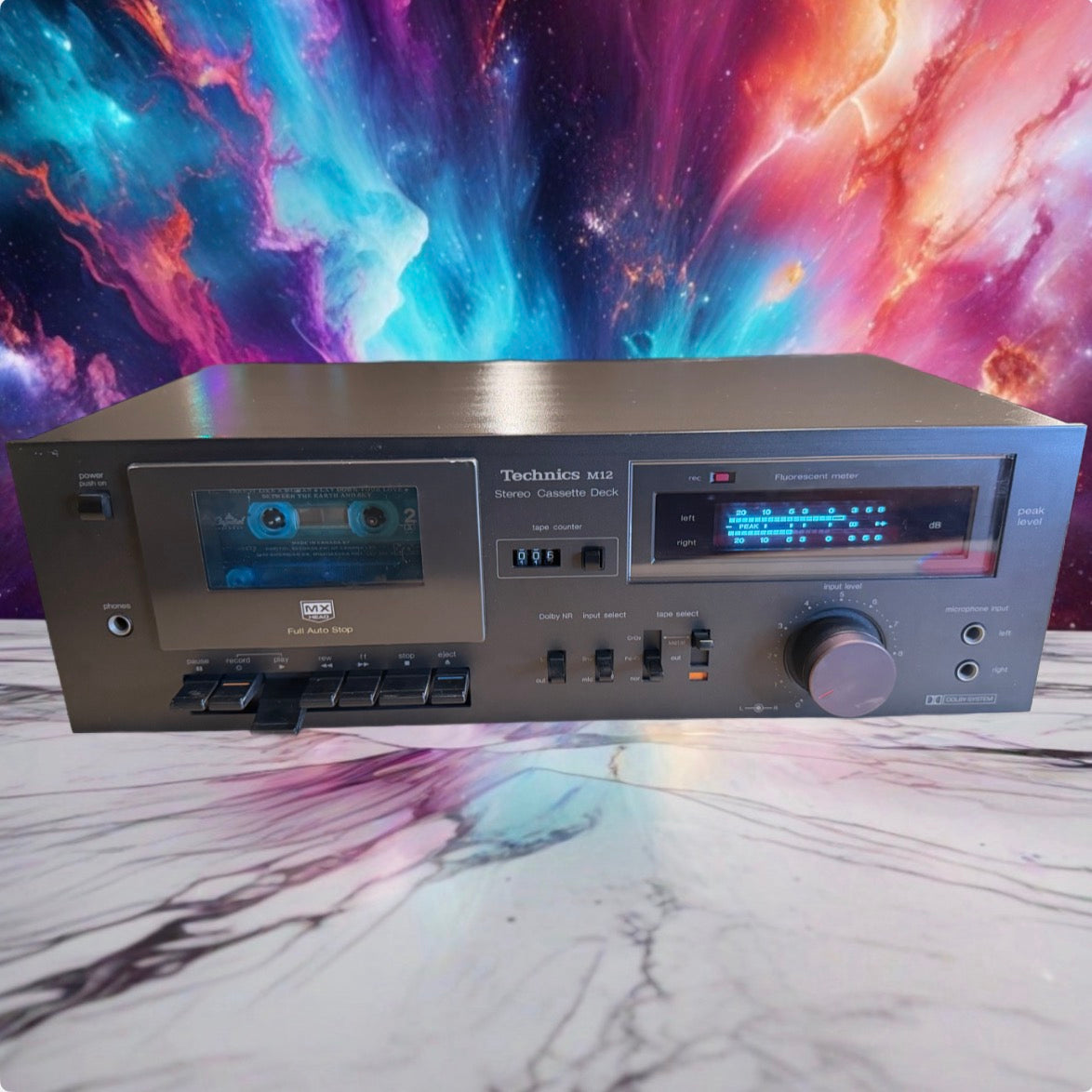 Vintage Technics M12 Stereo Cassette Deck Gray Fresh Service Excellent Shape🎶🔥