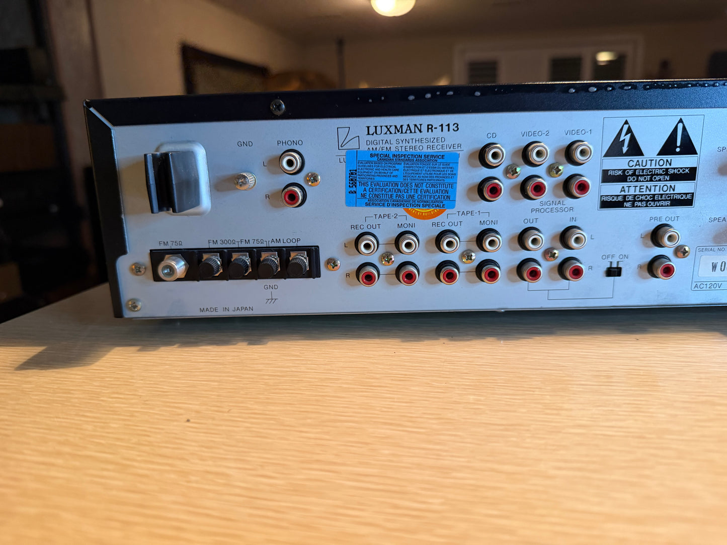Luxman R-113 Digital Synthesizer AM/FM Stereo Receiver Cleaned & Serviced Beauty