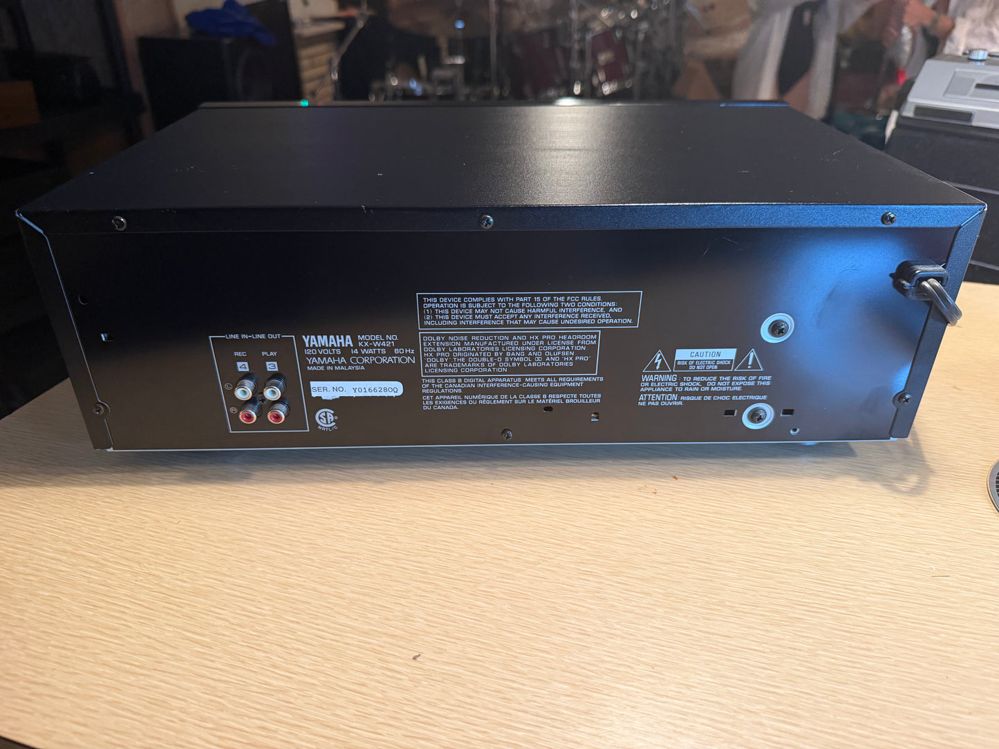 N Mint Yamaha KX-W421 Natural Sound Double Cassette Deck Fresh Servicing Beauty!