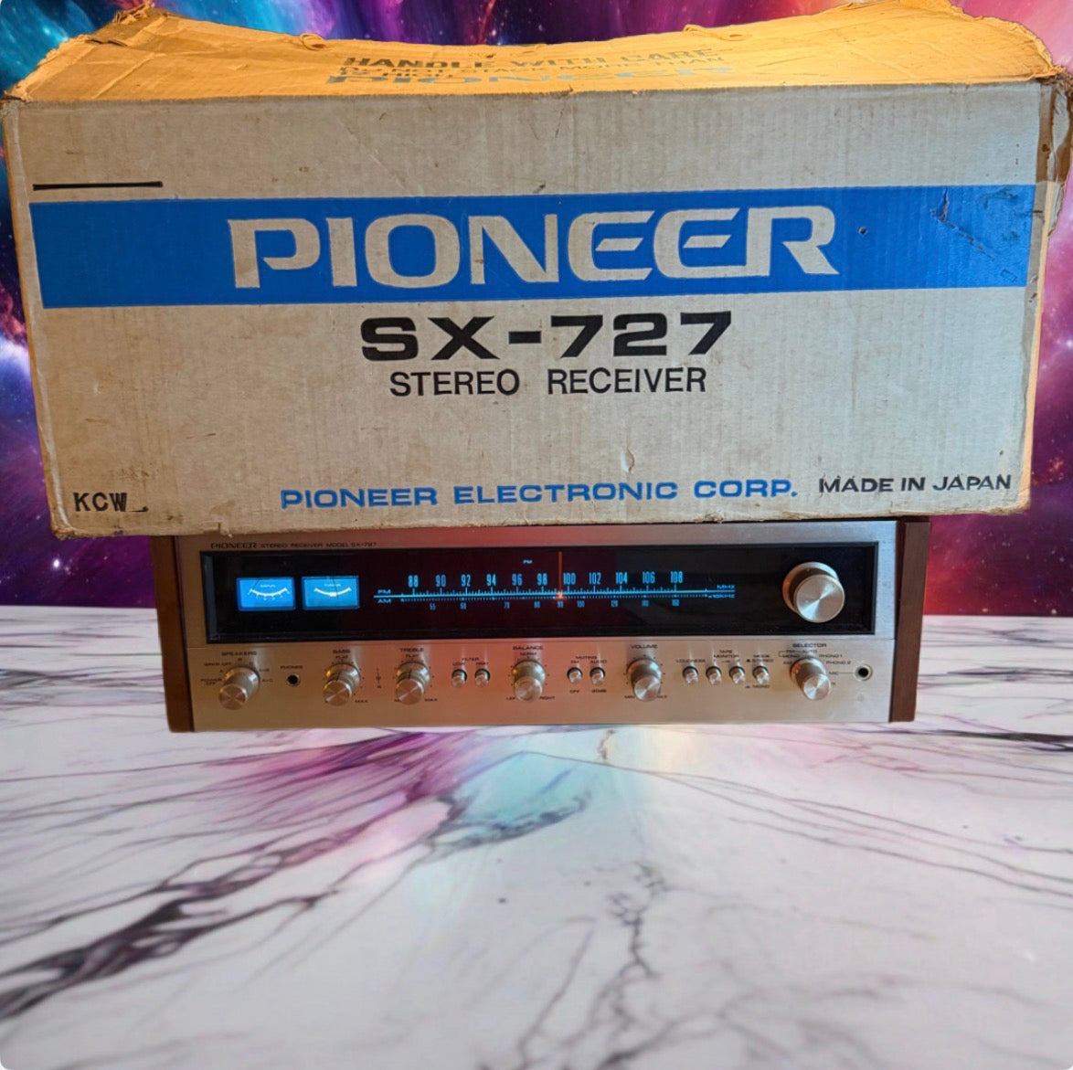 Near Mint Serviced Pioneer SX-727 Vintage Stereo Receiver With OEM Box Beauty🎶