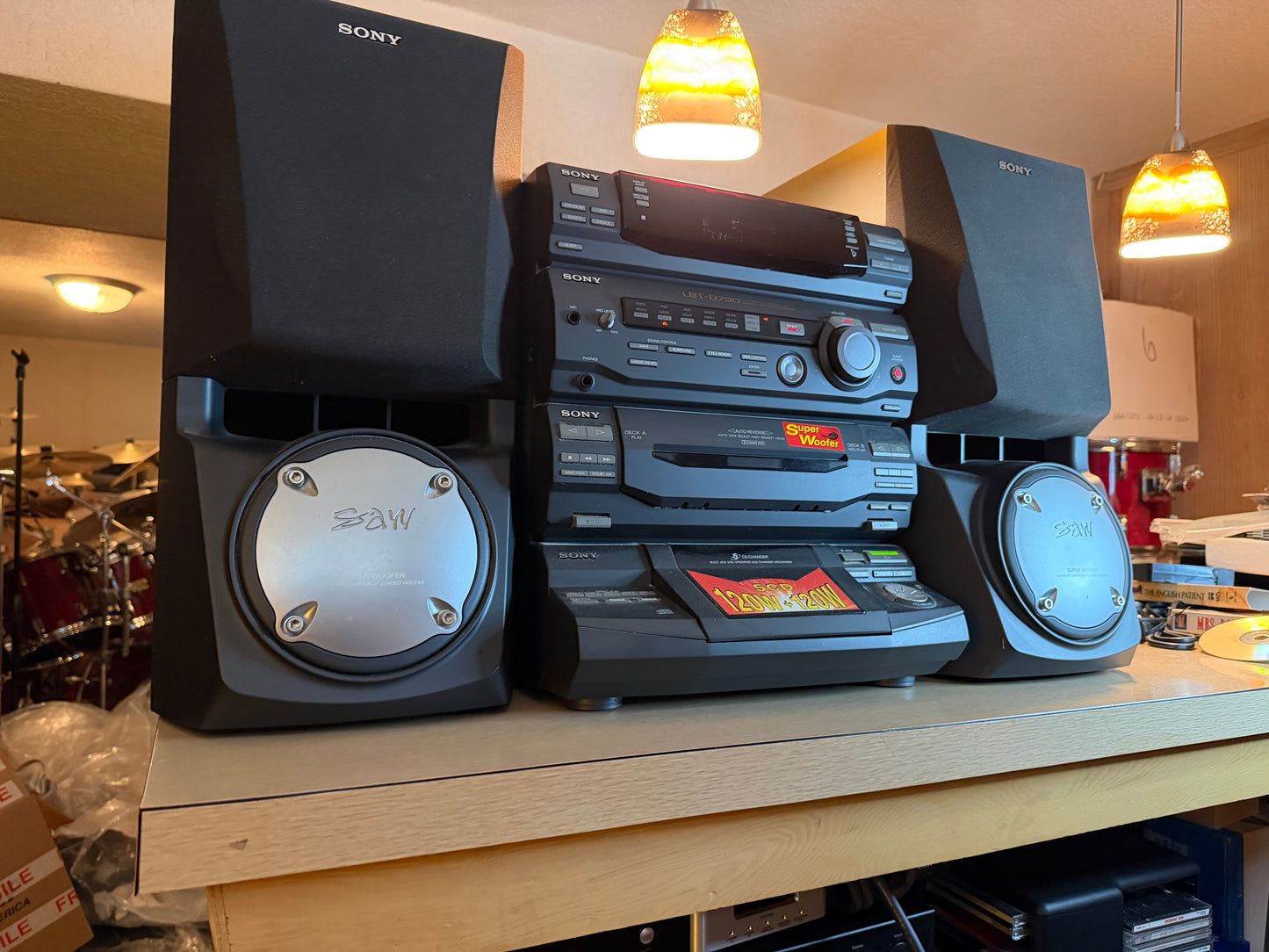 RARE Vintage SONY LBT-D790 Am Fm CD Dual Cassette Stereo System Fully Tested🔥🎶