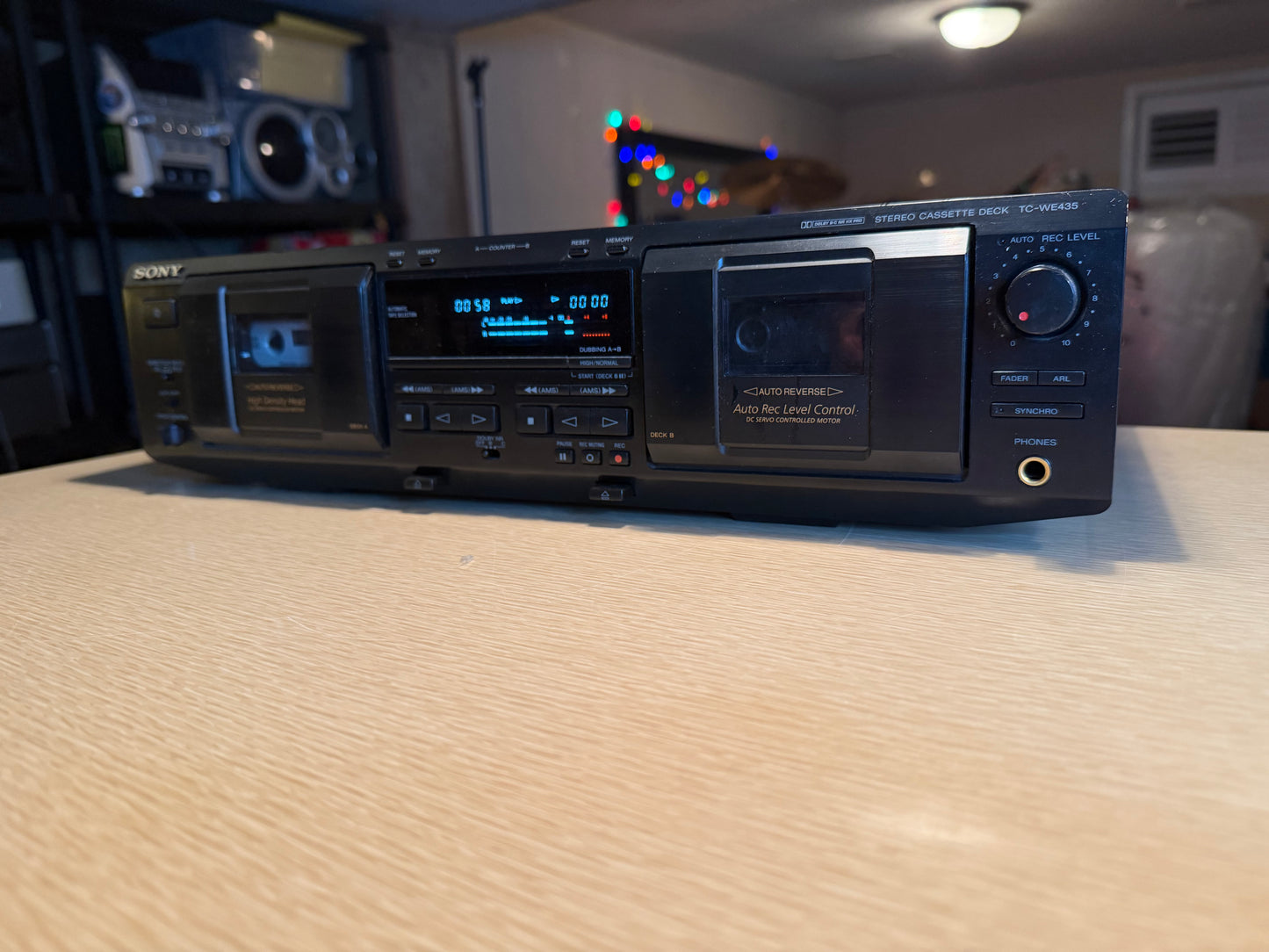 SONY TC-WE435 Dual Cassette Deck Auto-Reverse Dolby B,C Serviced & TESTED #2