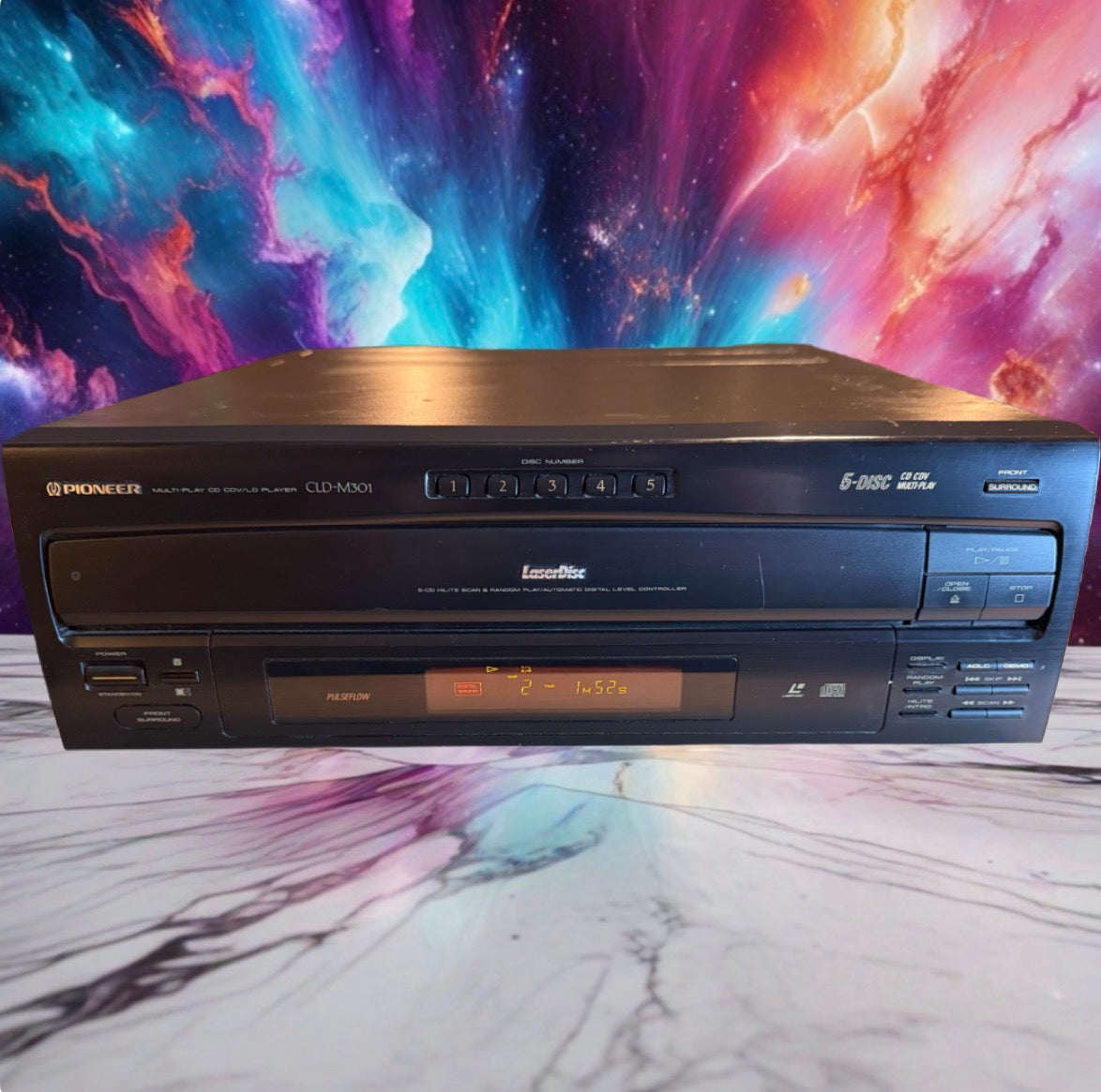 Pioneer CLD-M301 LaserDisc Player and 5-Disc CD Player FRESH SERVICE W/ Remote🔥