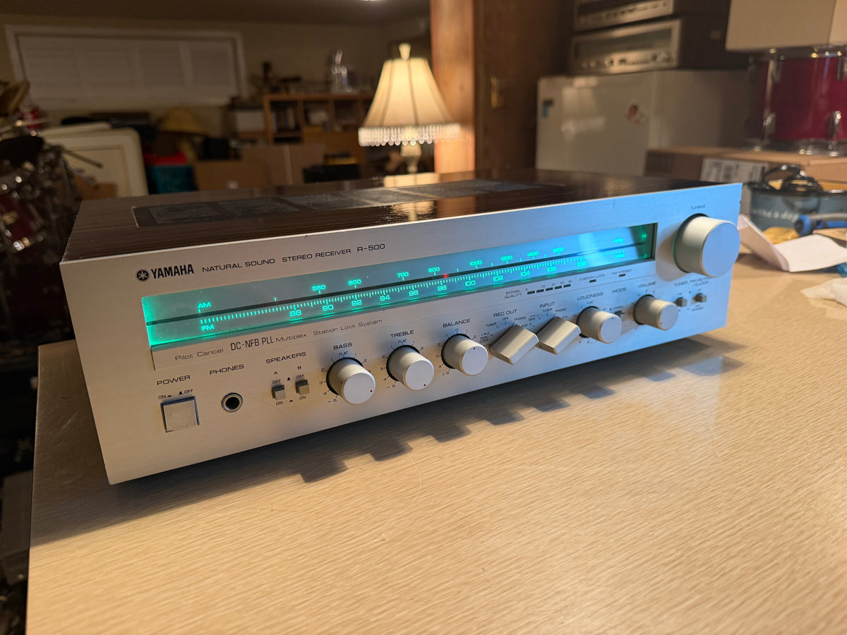 Yamaha R-500 Natural Sound AM/FM Stereo Receiver LED UPGRADE Fresh Service Wow🔥