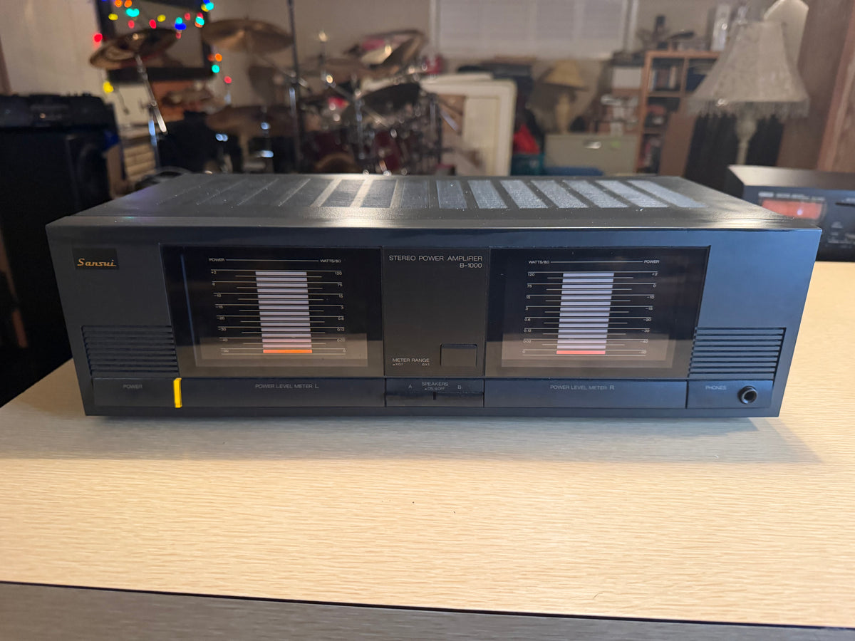 Sansui B-1000 Vintage Power Amplifier Freshly Serviced Beauty Rare Sounds Great!