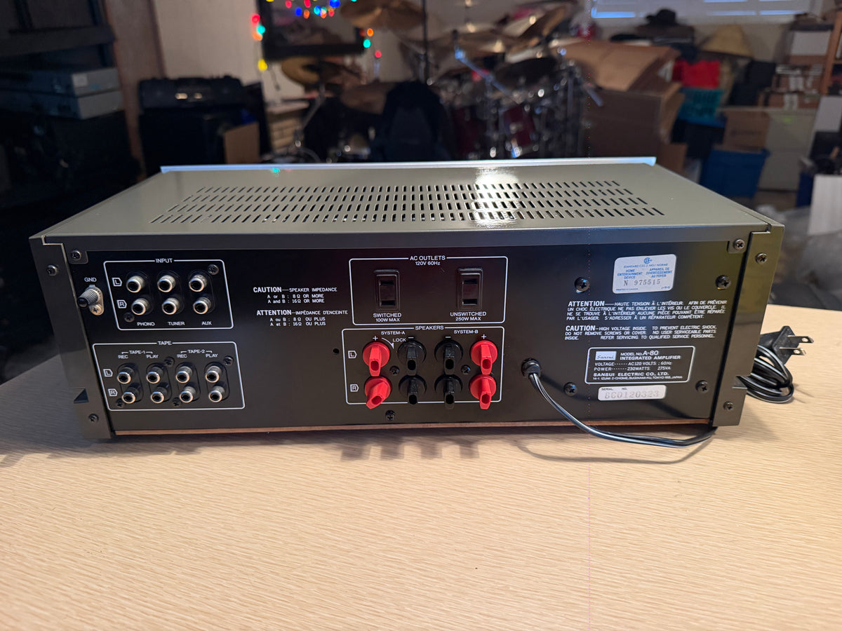 MINT Sansui A-80 Vintage Integrated DC Servo Stereo Amplifier 65WPC Serviced🔥🎶