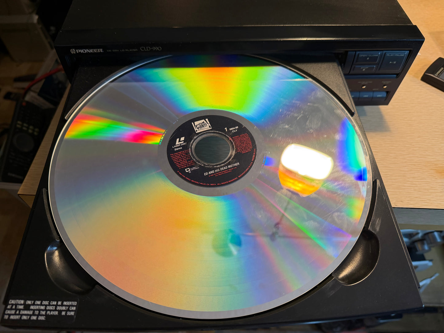 Pioneer CLD-990 Laserdisc Player + Remote All Tested & Works High Fidelity Rare!