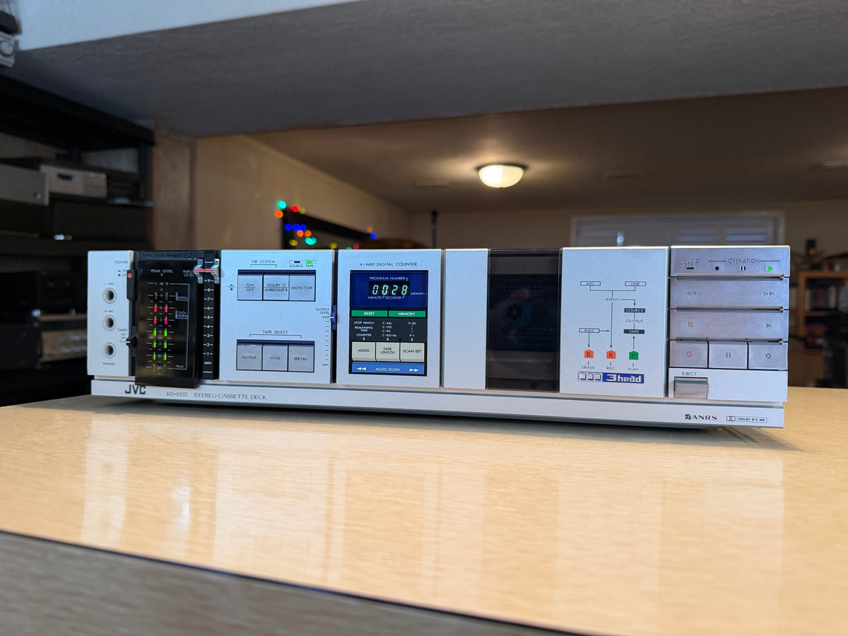 JVC Victor KD-D55 3-Head Cassette Deck High Fidelity Freshly Serviced Beauty🔥🎶