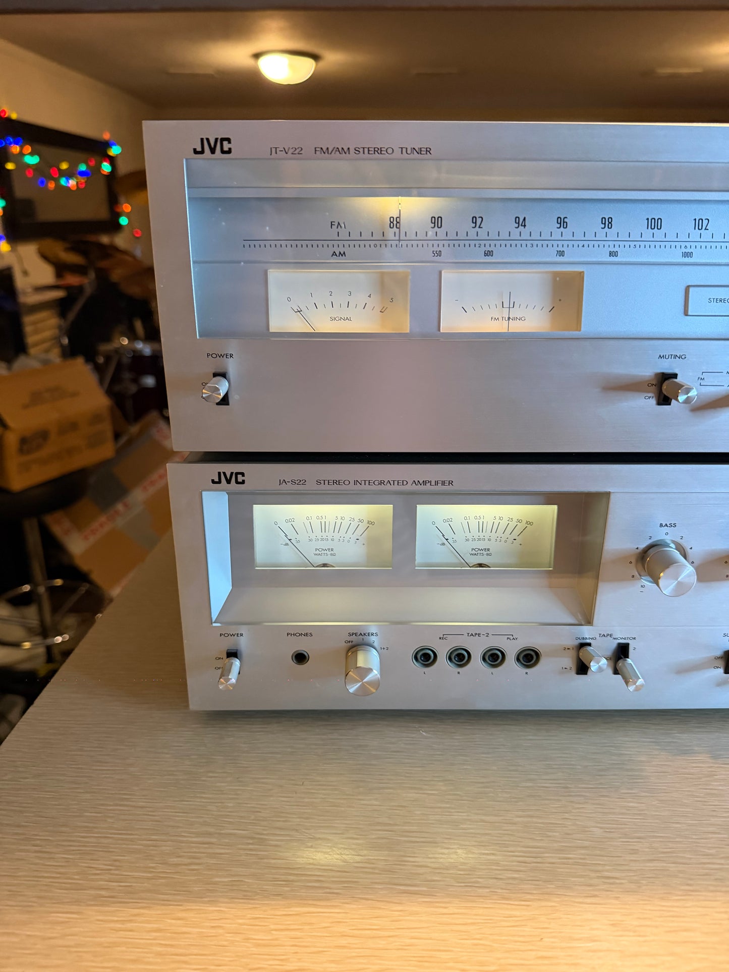 JVC JA-S22 Stereo Integrated Hifi Amplifier VUs + JTV22 Tuner Full Pro Servicing