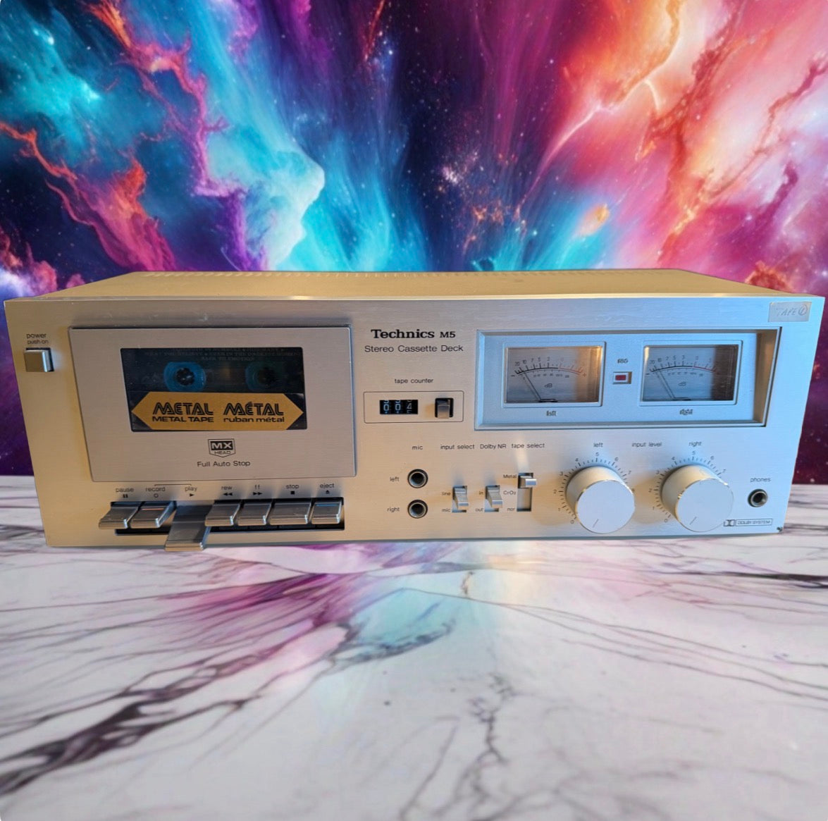 Vintage Technics model No. RS-M5 Stereo Cassette Deck Silver FRESH Servicing🎶🔥