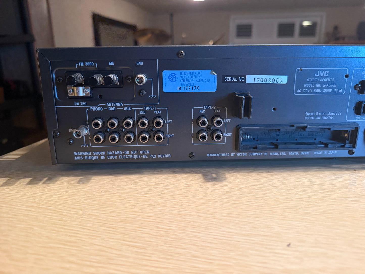 JVC R-X500B Computer Controlled Stereo Receiver w/ Remote & Equalizer Serviced