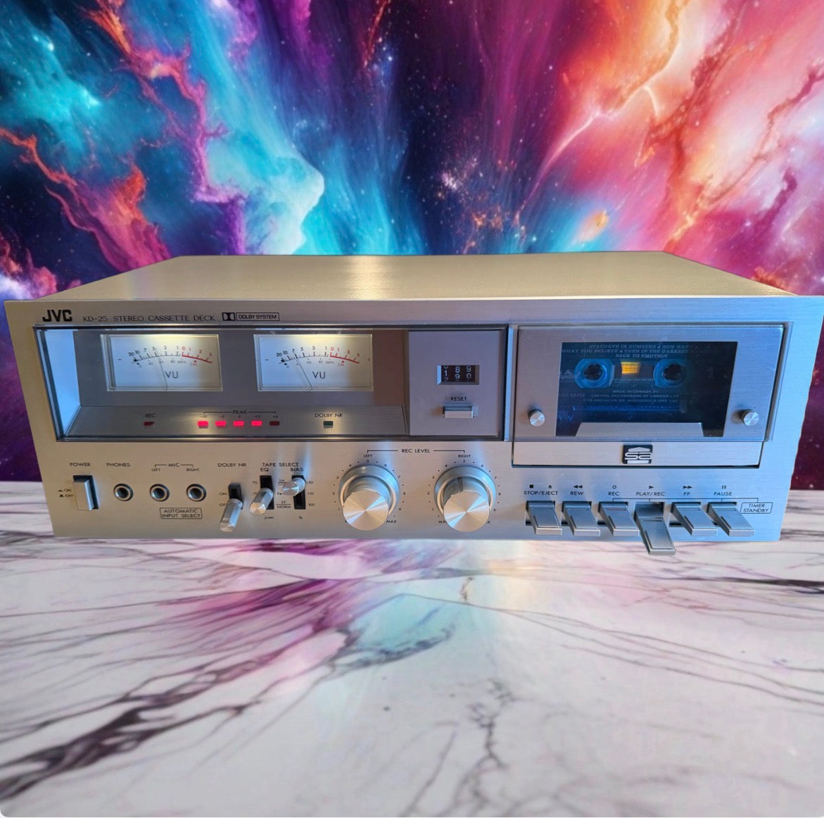 Vintage JVC Stereo Cassette Deck Model KD-25 Silver Japan Full Fresh Service🔥🎶