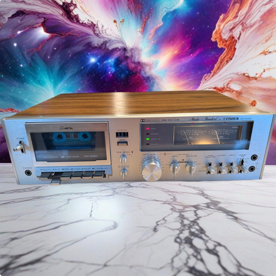 Fisher CR-4029 3 Head High Fidelity Cassette Tape Deck Pro Servicing Near Mint🎶