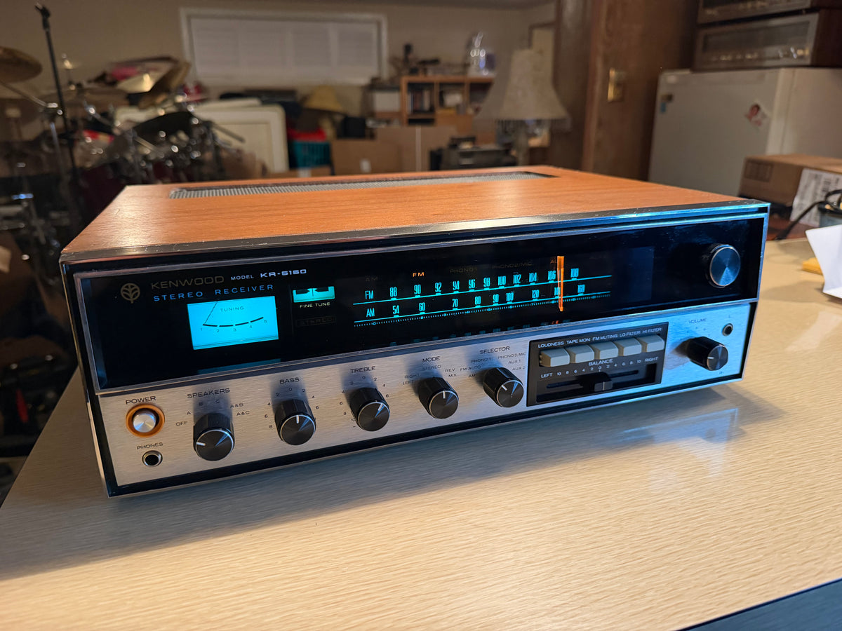 Vintage Kenwood KR-5150 Stereo Receiver Amplifier Serviced Crisp Sound Rare🔥🎶