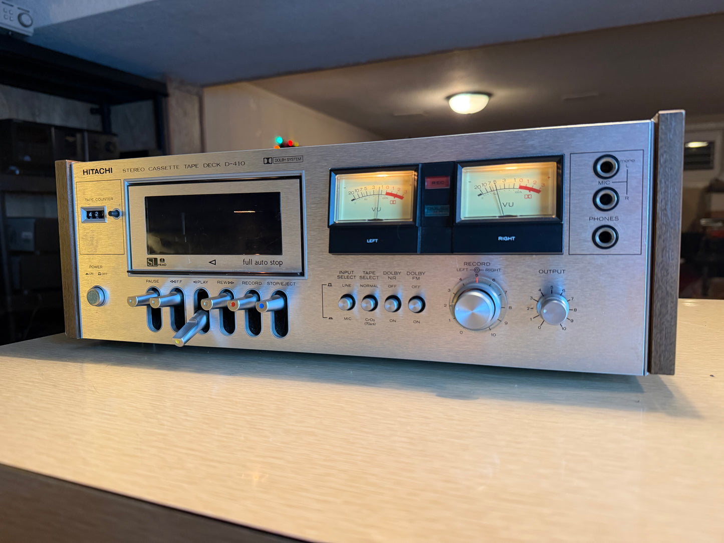 Hitachi Stereo Deck D-410 VU Metres Wooden Casing Fresh Full Servicing X Rare🎶