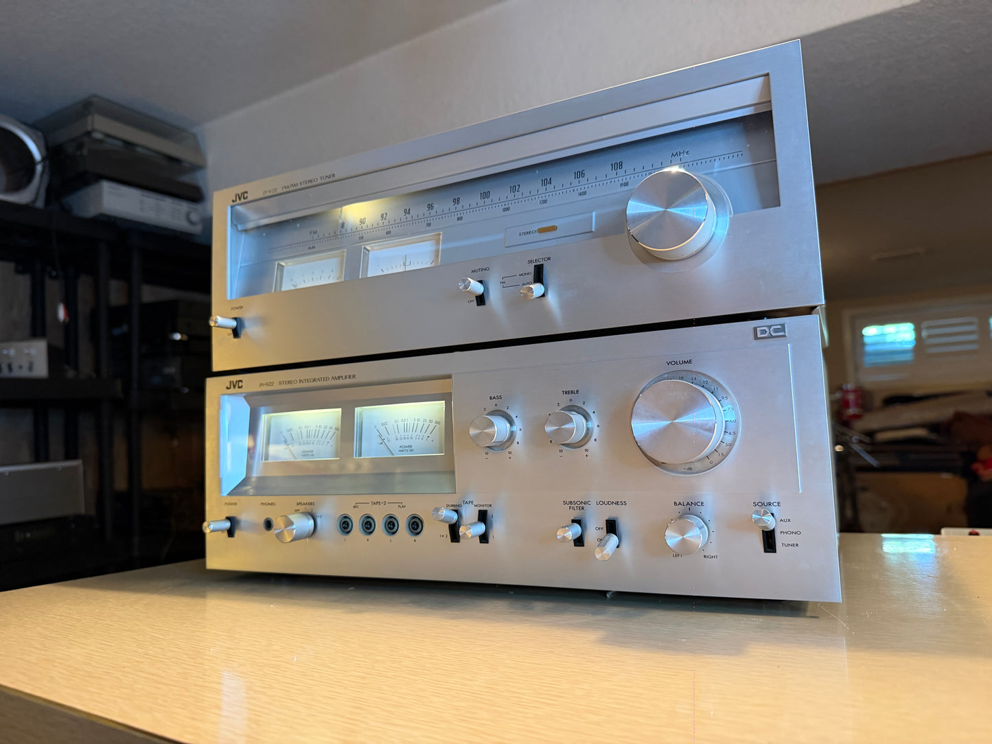 JVC JA-S22 Stereo Integrated Hifi Amplifier VUs + JTV22 Tuner Full Pro Servicing