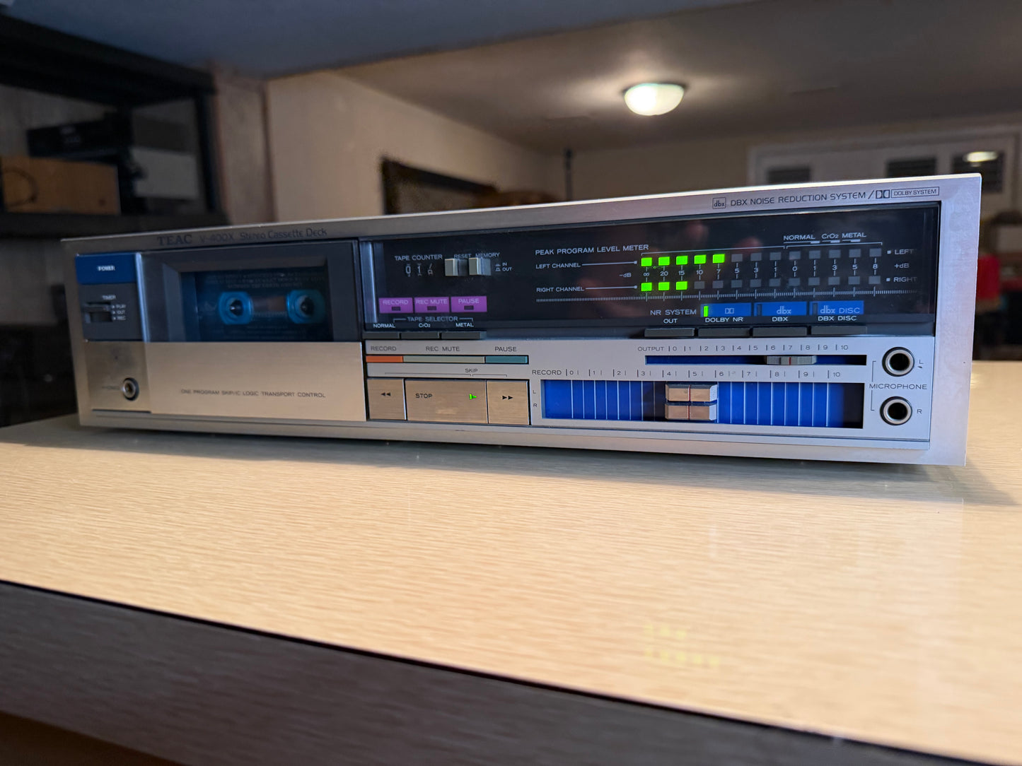 Vintage Teac V-400X Stereo Cassette Deck Silver Japan Full Fresh Service Beauty!