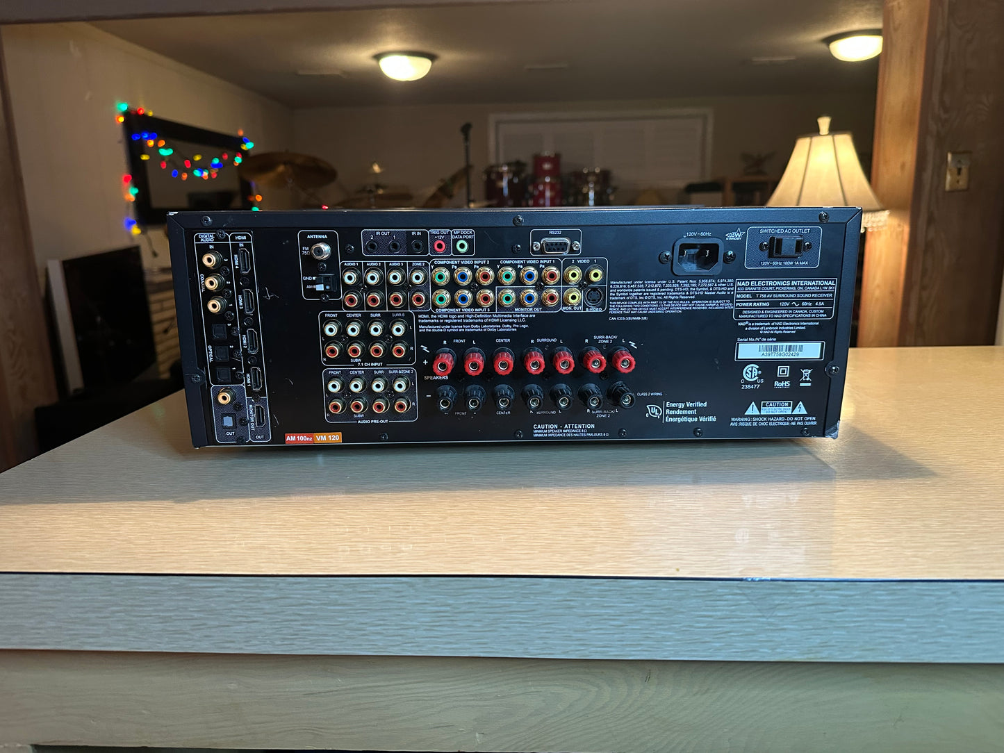 NAD T 758 Surround / Home Theater AV Sound Receiver *SERVICED* 110WPC MONSTER🔥