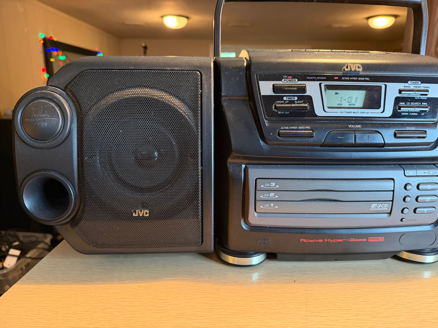 Vintage JVC PC-XC8BK Stereo A/Fm Cd Cassette Boom Box All Functions Operational!