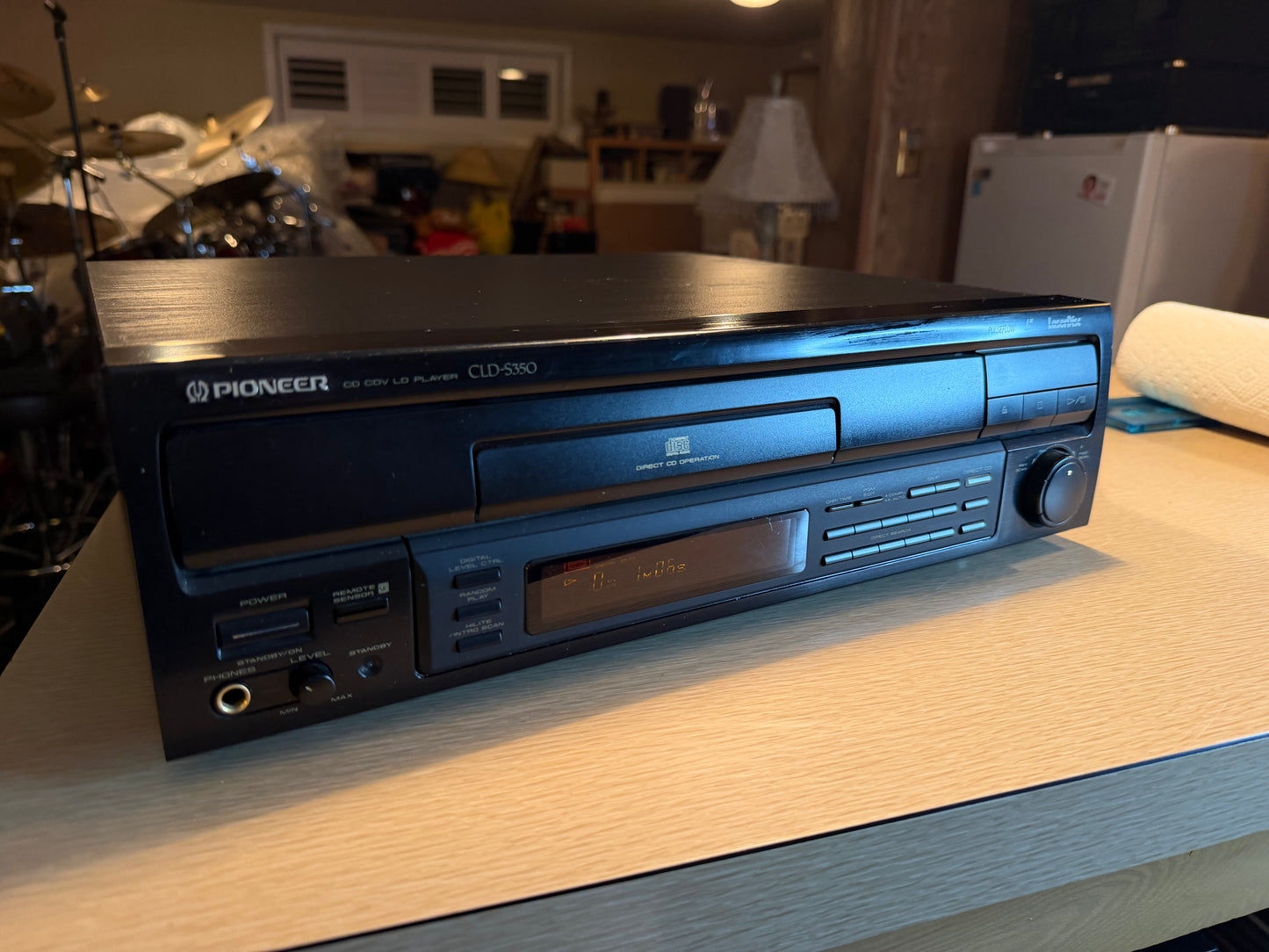 Pioneer CLD-S350 Vintage Laserdisc CD Cdv Ld Player ~ Serviced & Cleaned Remote