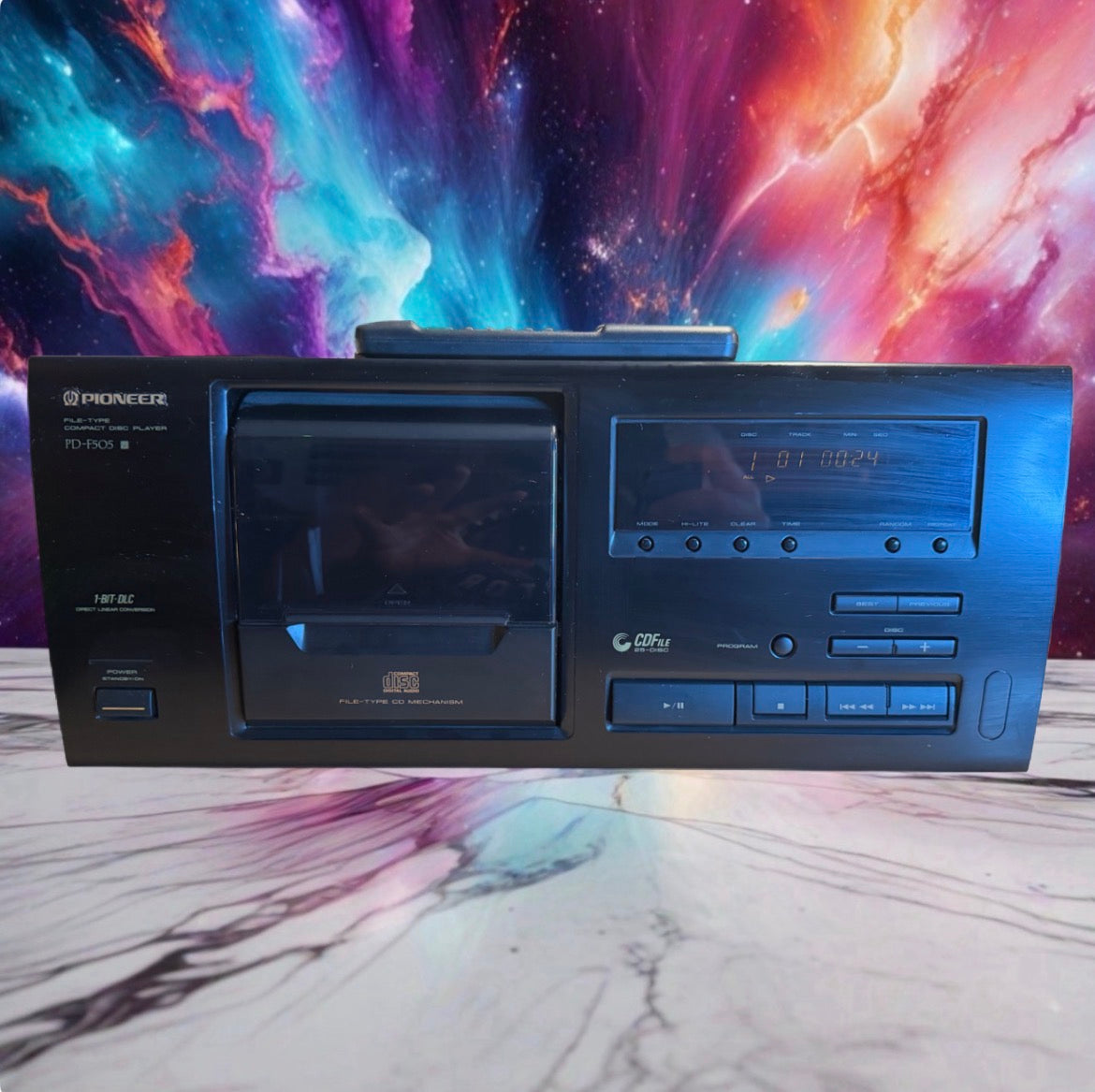 Pioneer PD-F505 CD Player Changer 25 Disc File - Serviced & Cleaned W/ Remote🔥