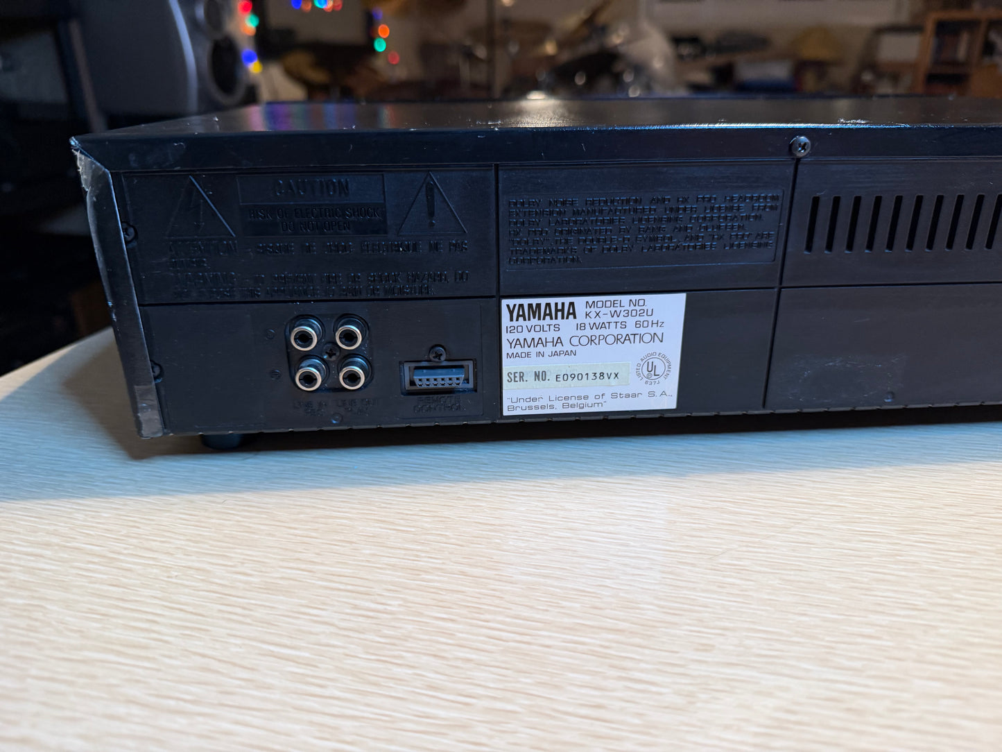 Yamaha KX-W302U Natural Sound Dual Cassette Deck Dolby B/C High Speed Dub Tested