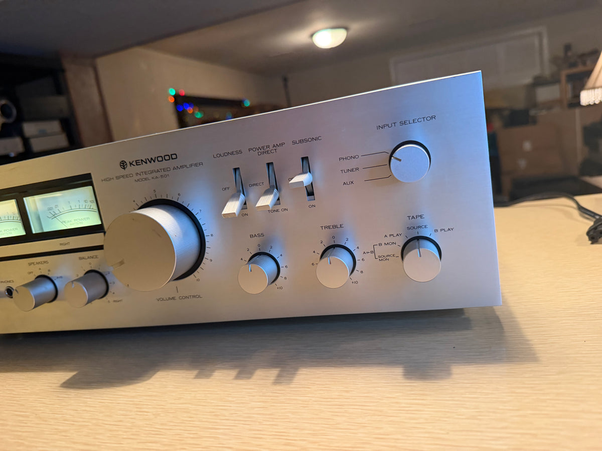 Kenwood KA-501 Amplifier 65w/Channel Stereo Fresh Service Crisp Sound Very Rare!