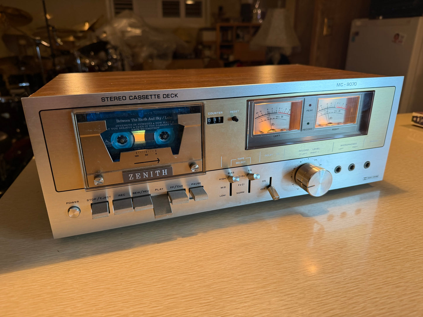 Vintage Silver Zenith MC-9070 Cassette Deck VU Meters High Fidelity SERVICED 🔥