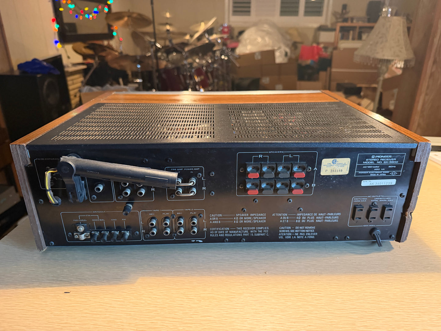 Vintage Pioneer SX-3800 Receiver Amplifier Beautiful Shape Full FRESH Servicing!