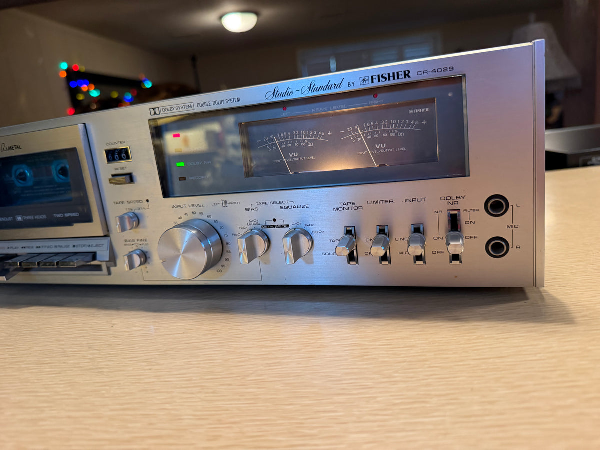 Fisher CR-4029 3 Head High Fidelity Cassette Tape Deck Pro Servicing Near Mint🎶