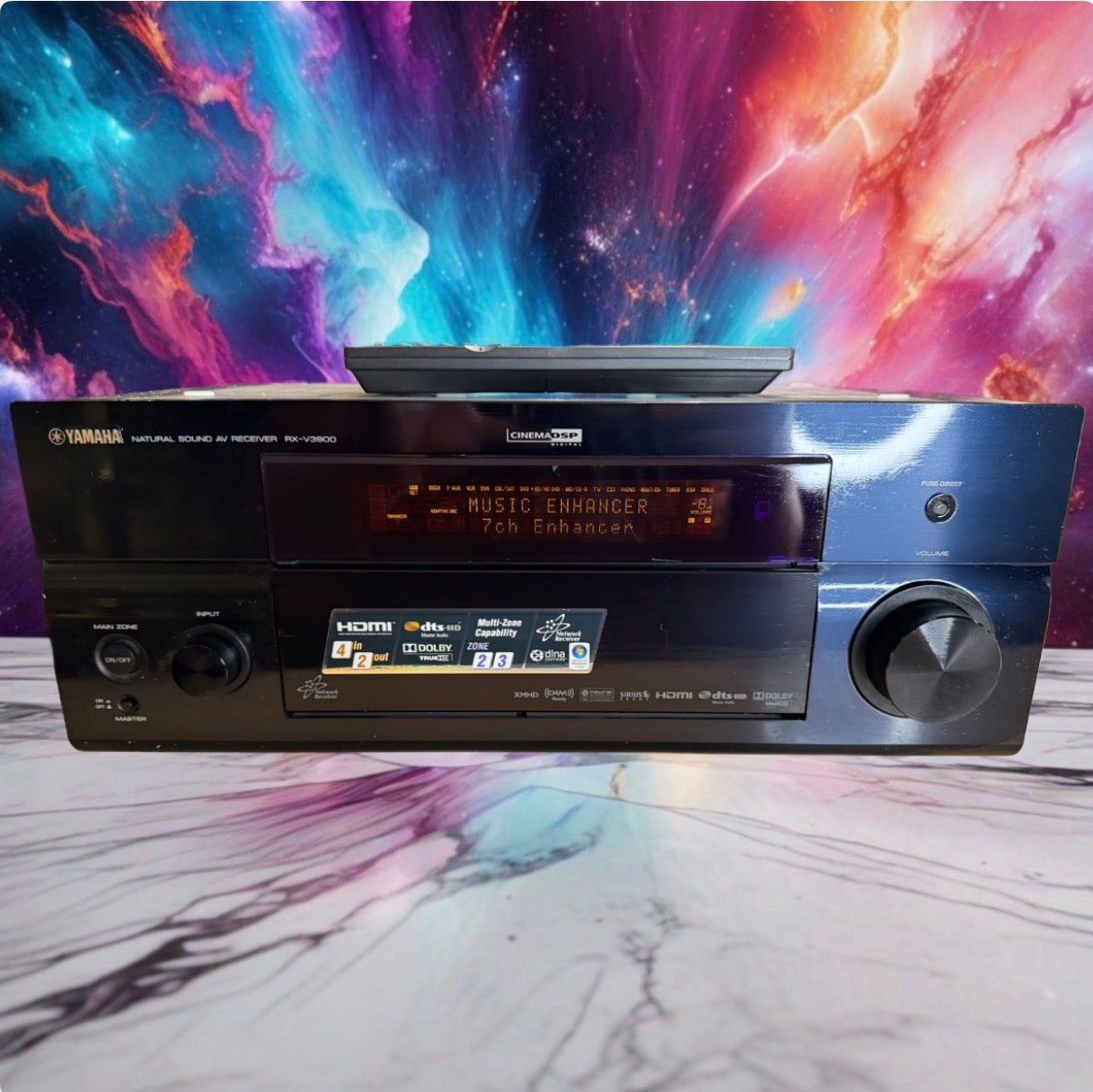 Yamaha RX-V3900 7.1 Channel 140WPC BEAST Receiver HDMI SERVICED W/REMOTE BUNDLE!