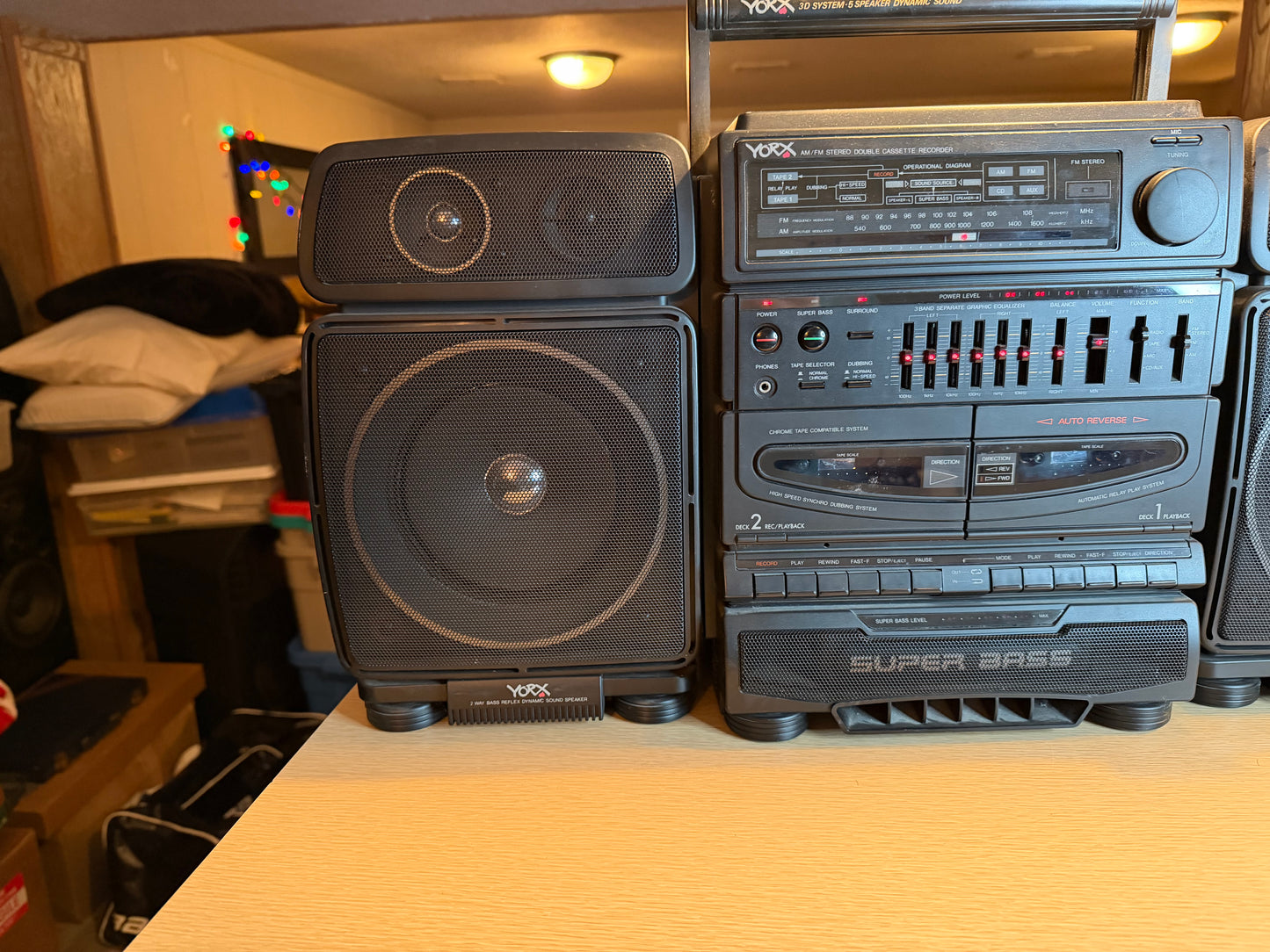 Vintage Yorx Beast Super Bass Ghetto Blaster Model 1400 All Functions Working🔥