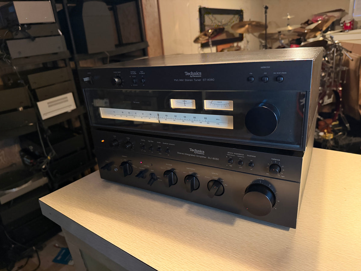 Technics SU 8080 Stereo Amplifier + ST-8080 Tuner New Bulbs Recapped Pro Service