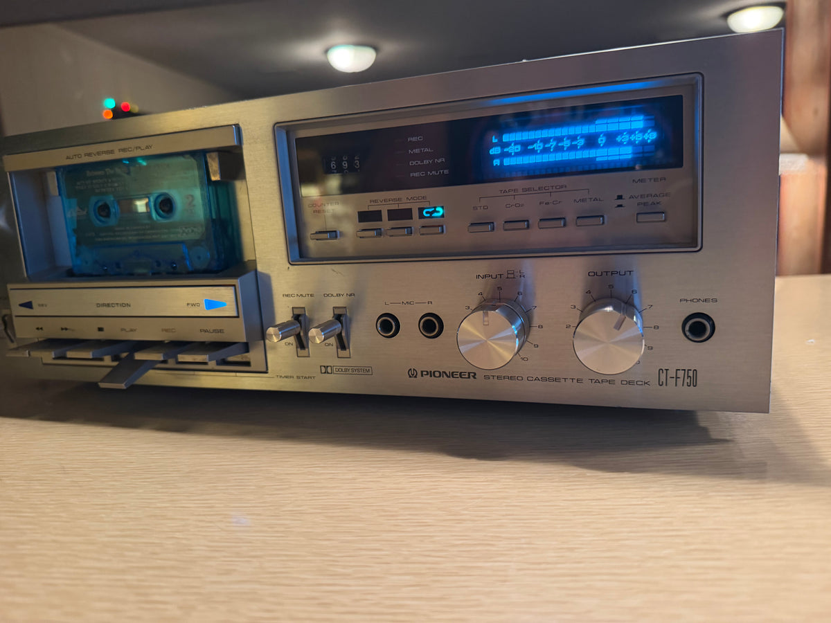 Pioneer CT-F750 Vintage Tape Deck Tested 5 New Belts! Cleaned, Lubed, Serviced🎶