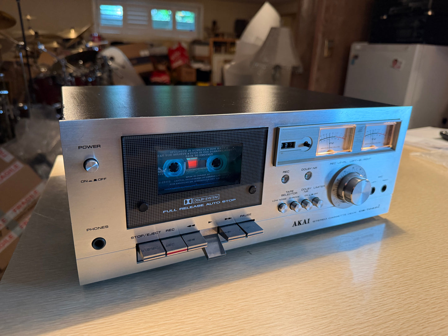 AKAI CS-702D II Stereo Cassette Tape Deck Recorder Silver Freshly Serviced🔥🎶