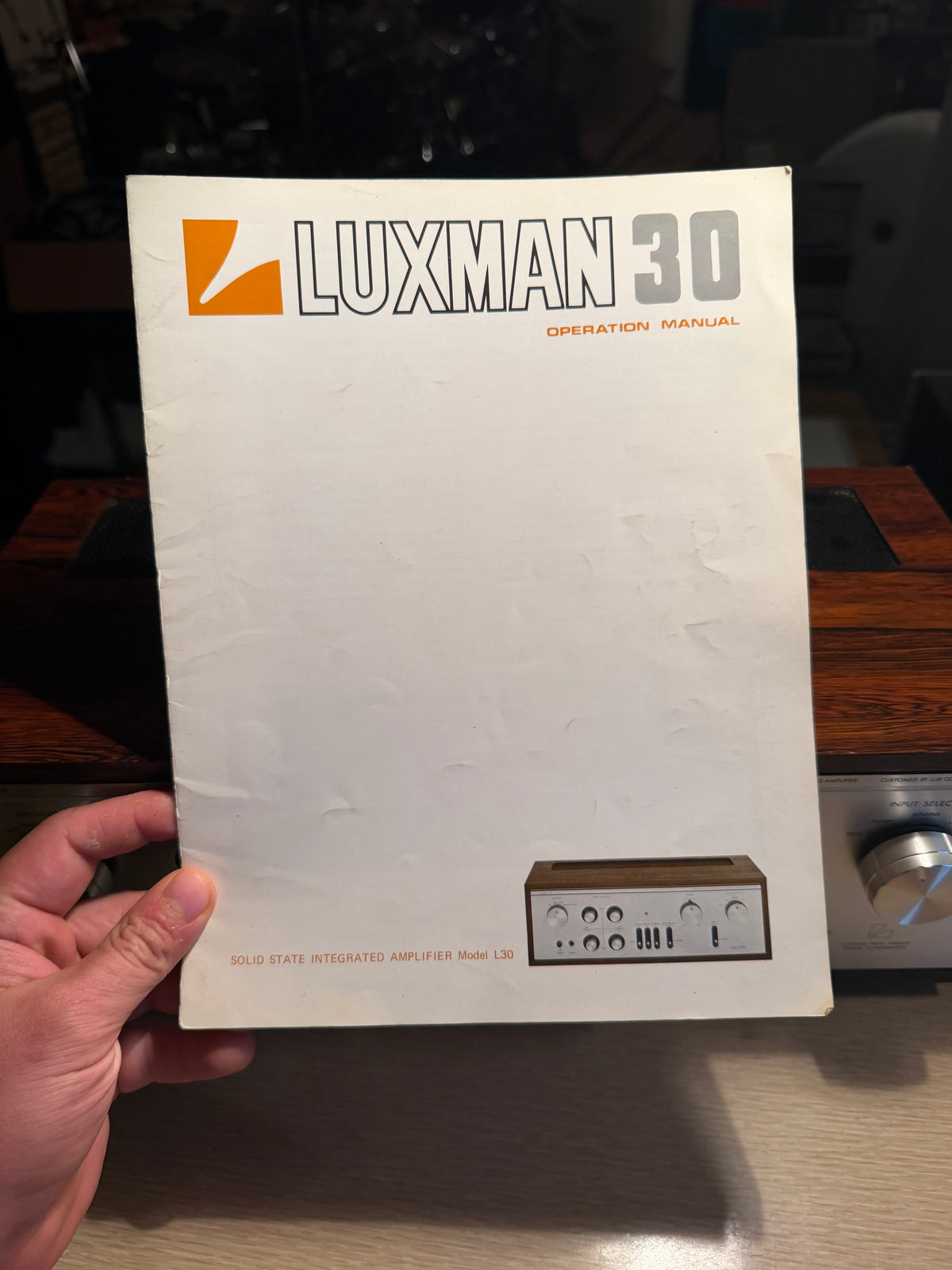 Vintage Luxman L-30 Integrated Amplifier Serviced With Oem Manual Excellent CND!