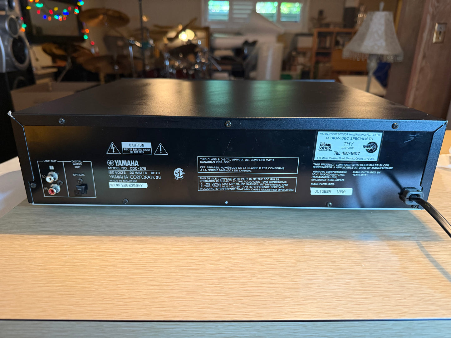 Yamaha Natural Sound CDC-575 5 Disc CD Changer SERVICED + Remote +RCA Cables🎶