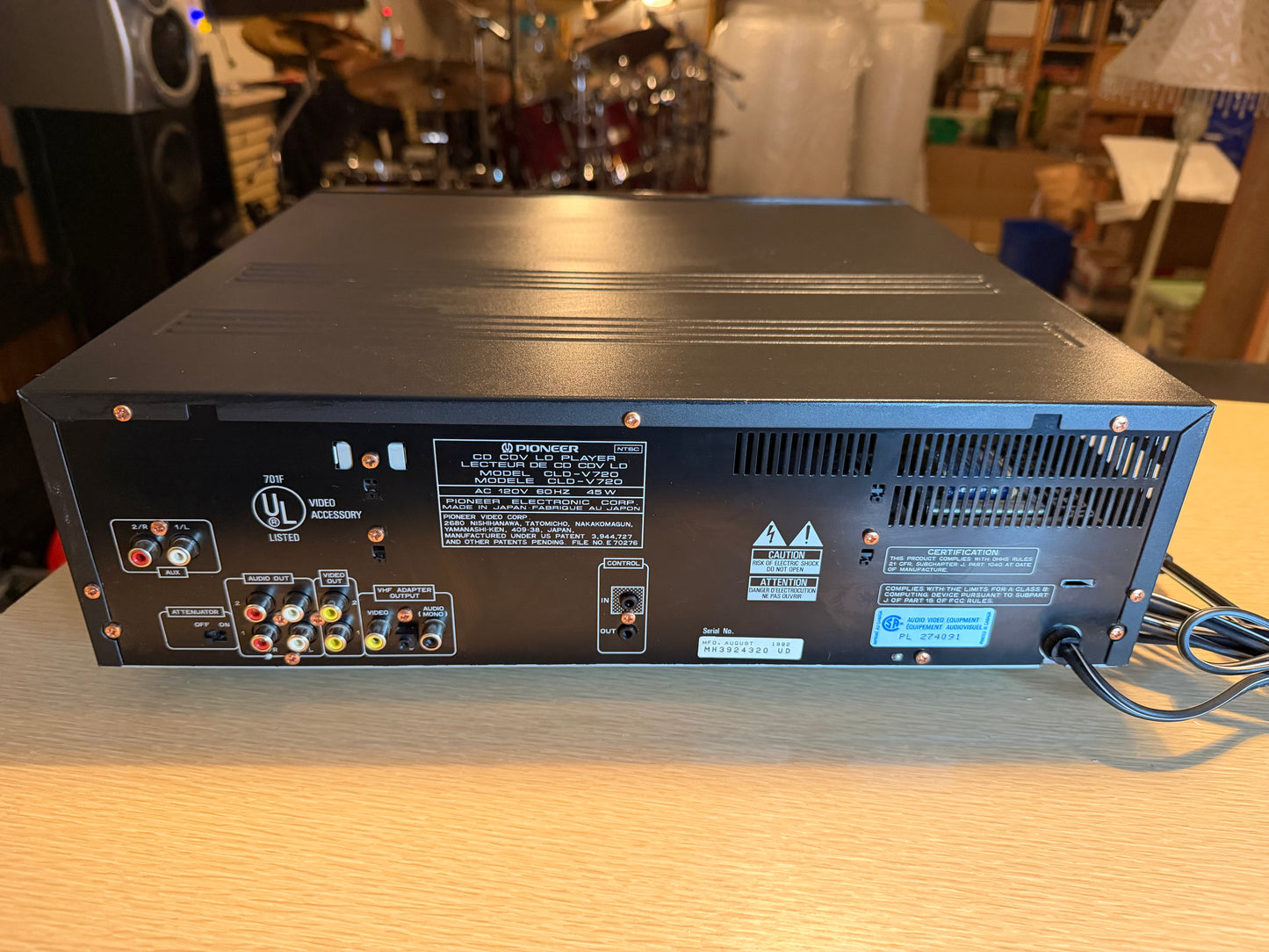 SERVICED🔥 Pioneer CLD-V720 Laser Disc CD CDV  Player With Remote. Works Great