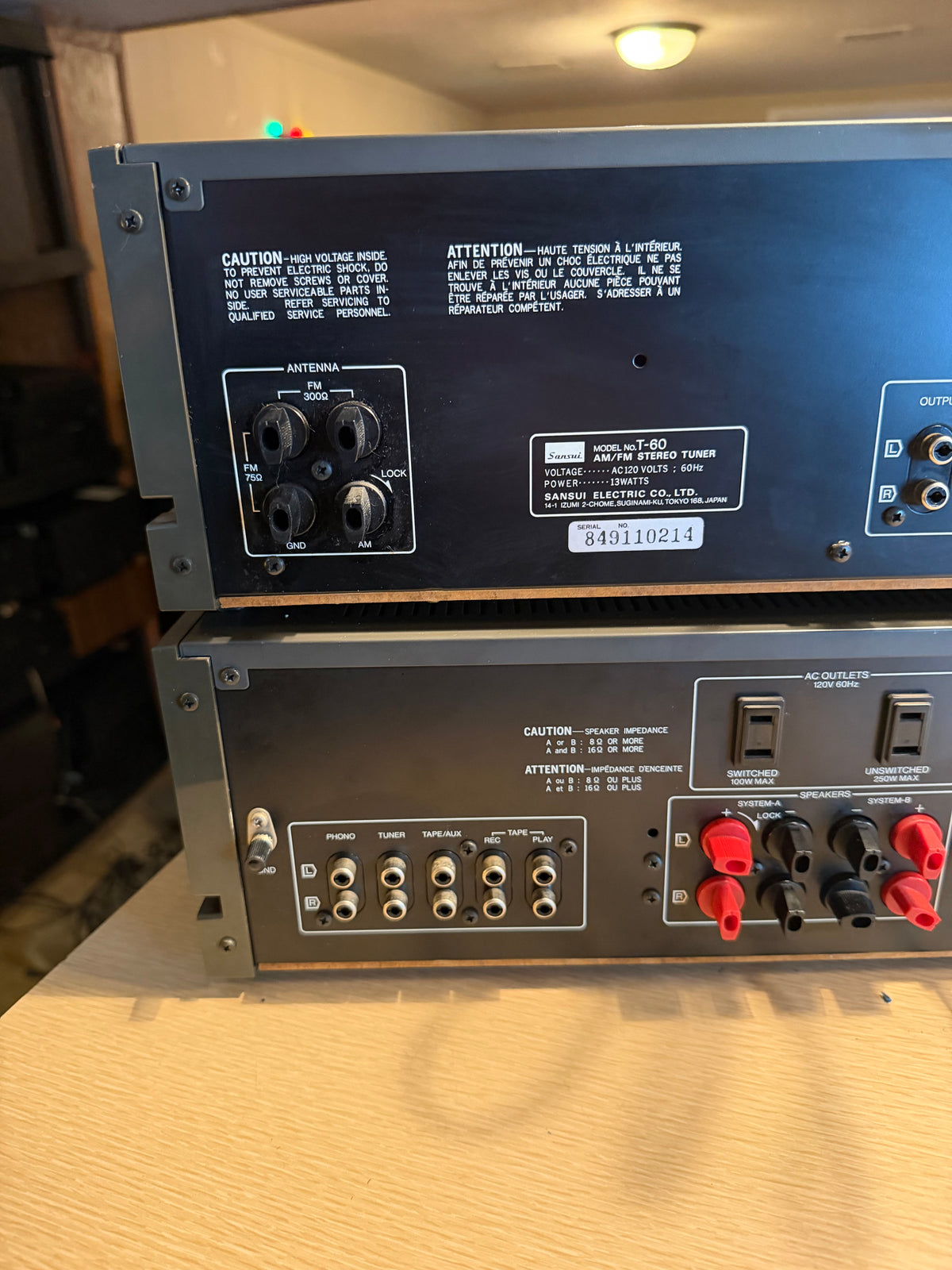 Sansui A-40 Integrated Amplifier+ T-60 Tuner Hi-Fi Near Mint Recapped Serviced🔥