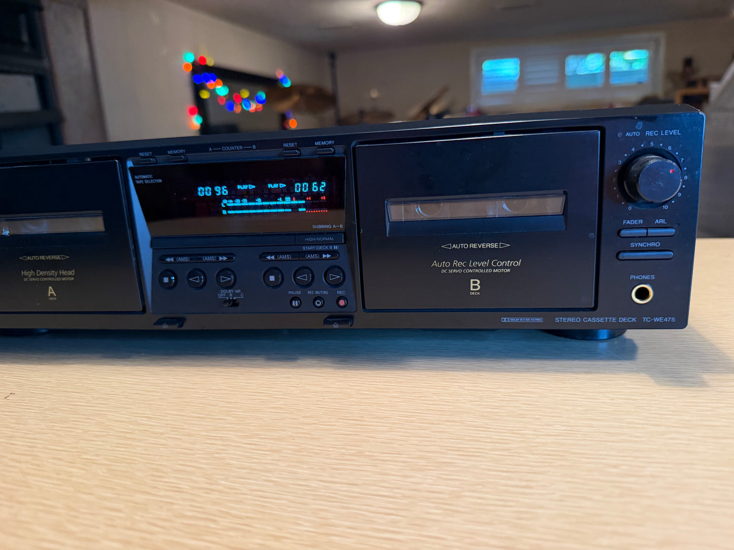 Sony TC WE475 Stereo Dual Cassette Deck - Serviced/New Belts Works Excellent🔥🎶