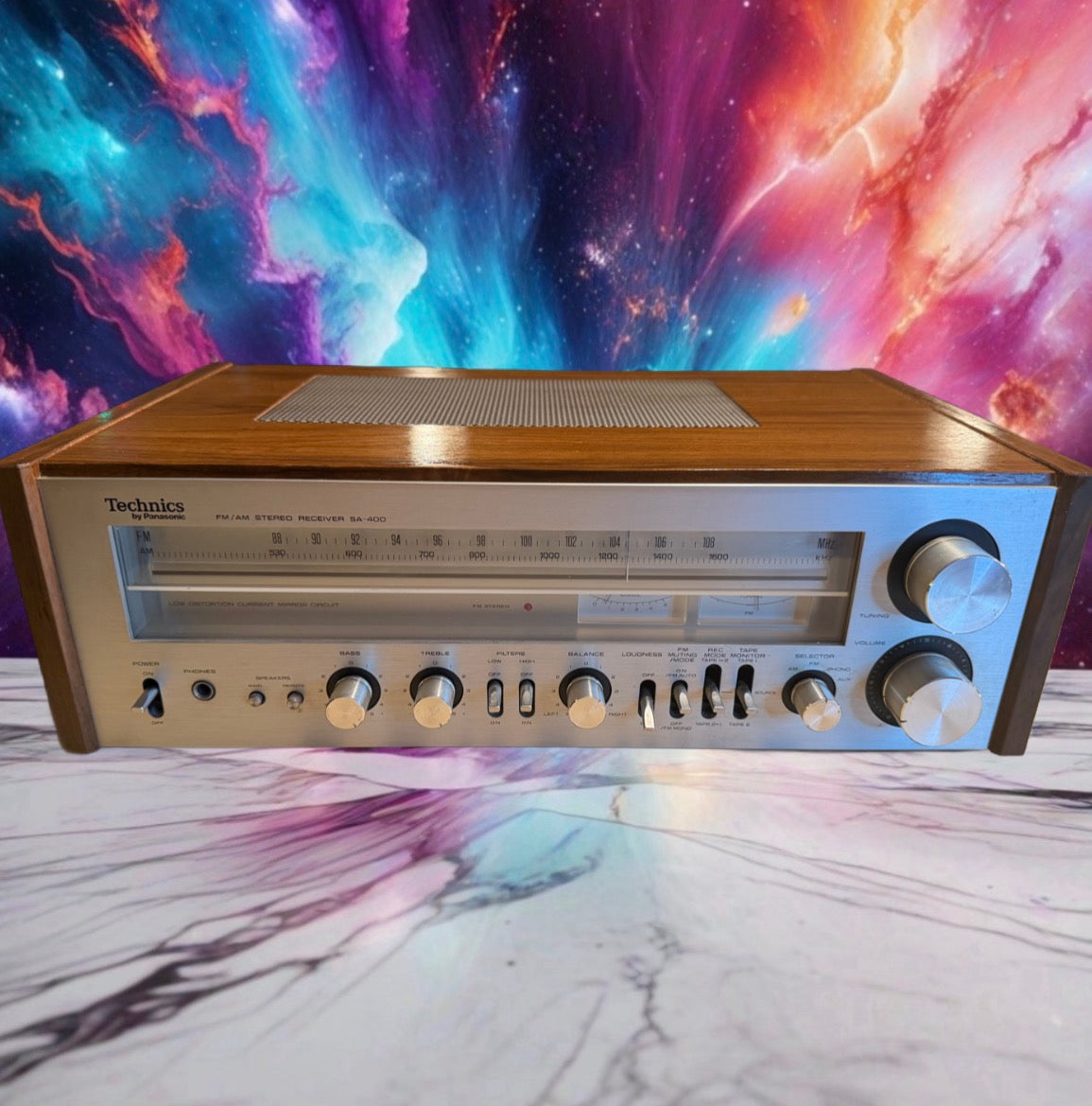 Near Mint Technics SA-400 Vintage Stereo Receiver Fresh Pro Service Beauty🔥🎶