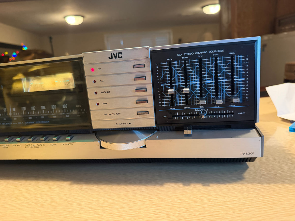 Vintage JVC JR-S301 Stereo Integrated Receiver Graphic Equalizer Serviced 60WPC!