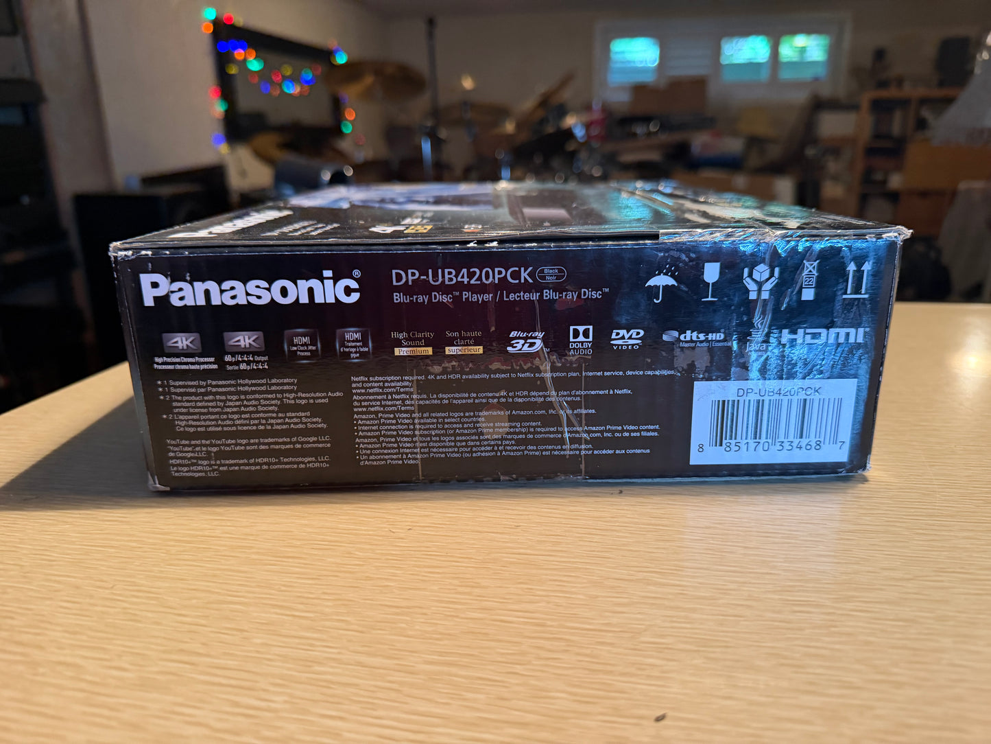 Panasonic DP-UB420 4K Ultra HD Blu-ray Player w/ Power Cord NEW OPEN BOX