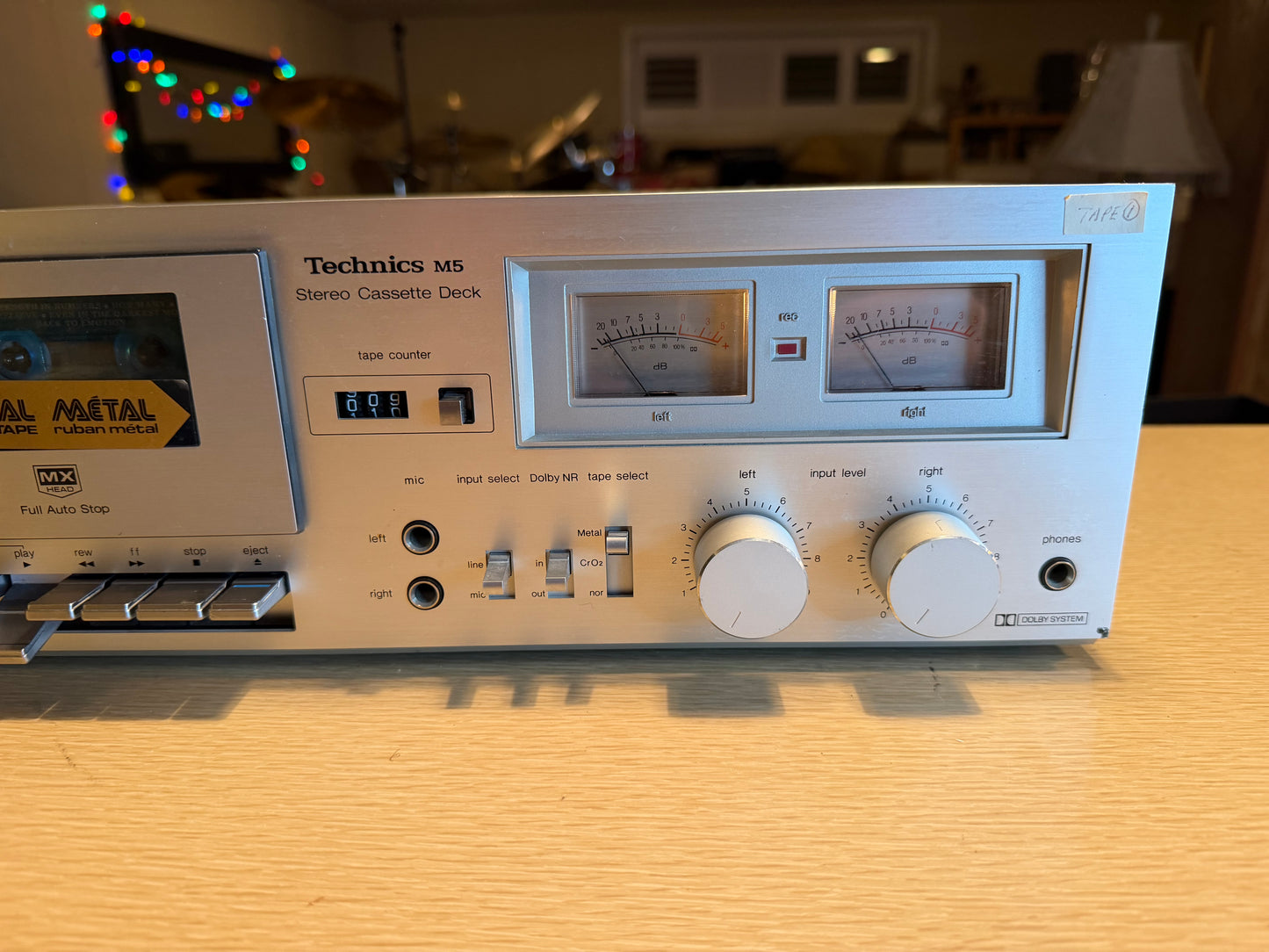 Vintage Technics model No. RS-M5 Stereo Cassette Deck Silver FRESH Servicing🎶🔥