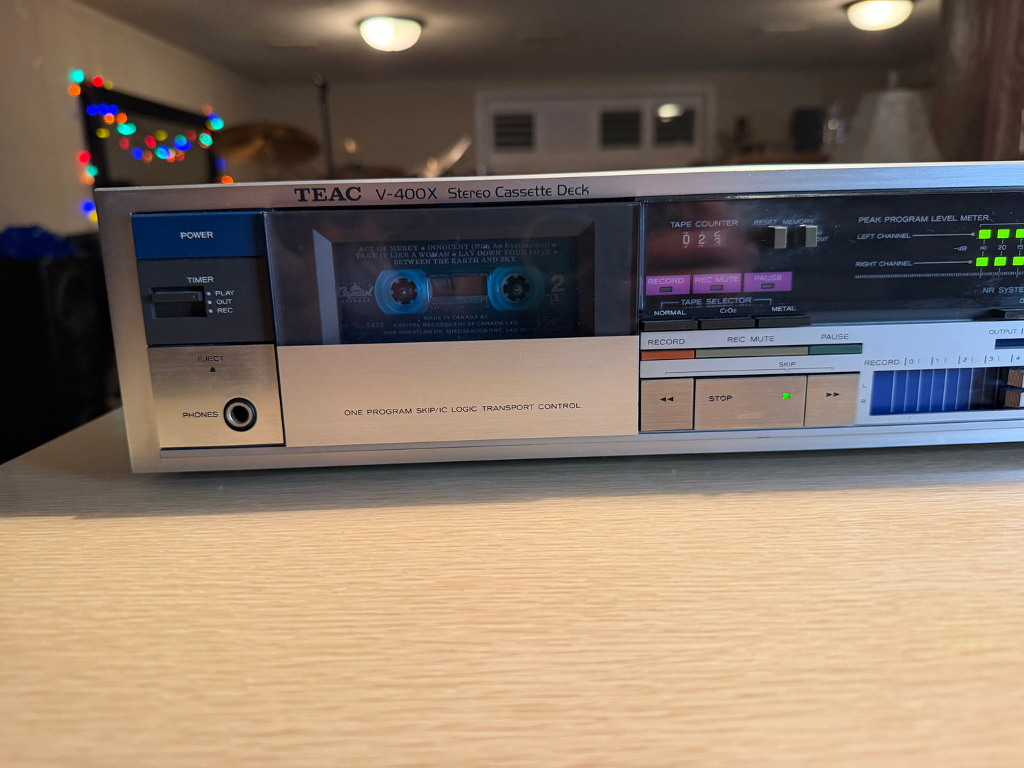 Vintage Teac V-400X Stereo Cassette Deck Silver Japan Full Fresh Service Beauty!