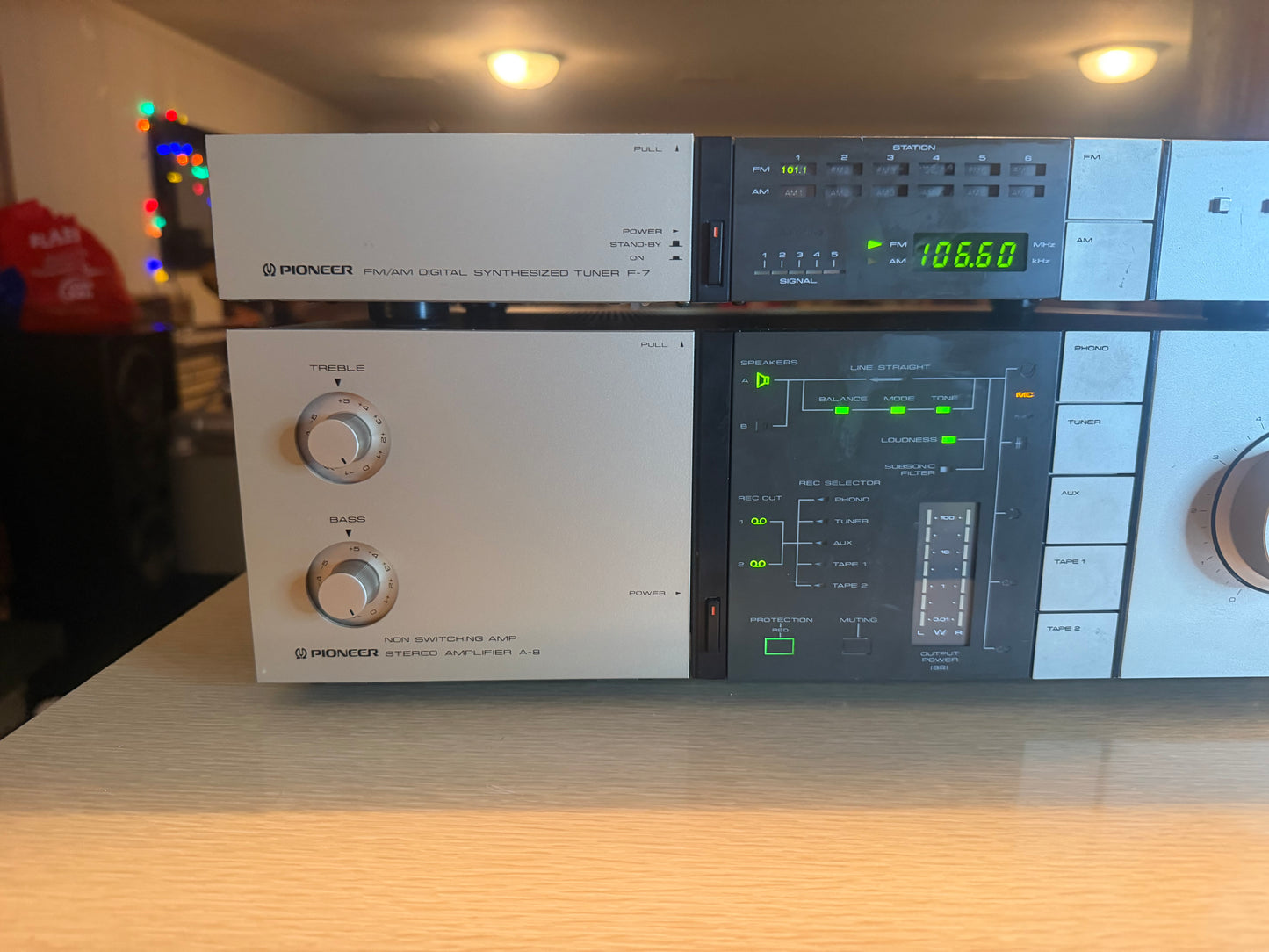 Vintage Pioneer A-8 Amplifier + T7 Tuner Gold Champagne Fresh Service! 90WPC🎶🔥