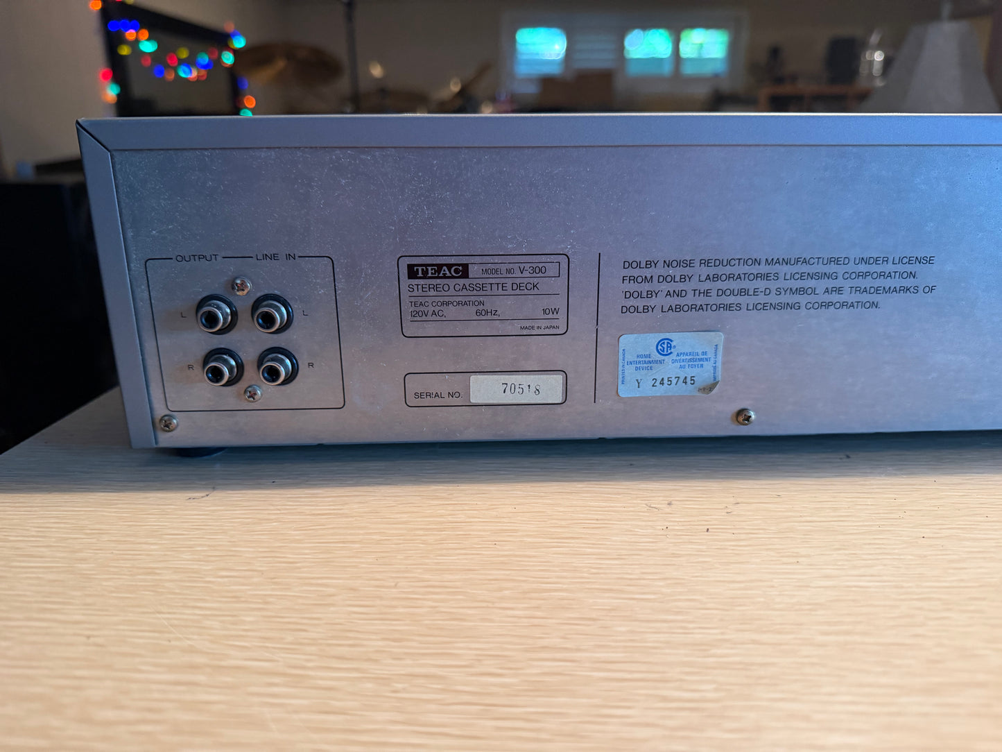 Vintage Teac V-300 Stereo Cassette Deck Tested And Works!! Rare 80s